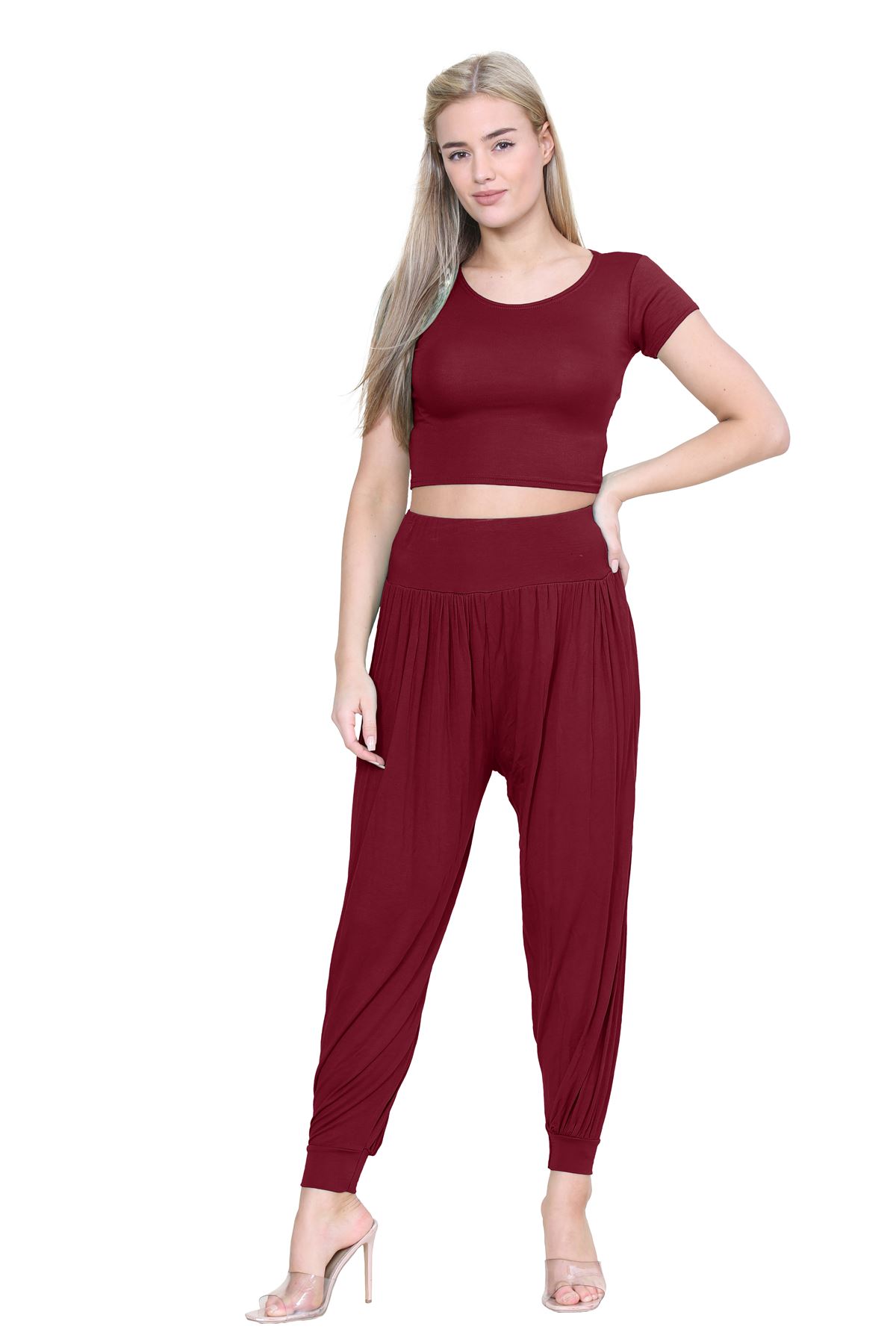 Womens Alibaba Harem Leggings Cuffed Bottoms Plain Hareem Trousers Baggy Pants - Picture 122 of 130