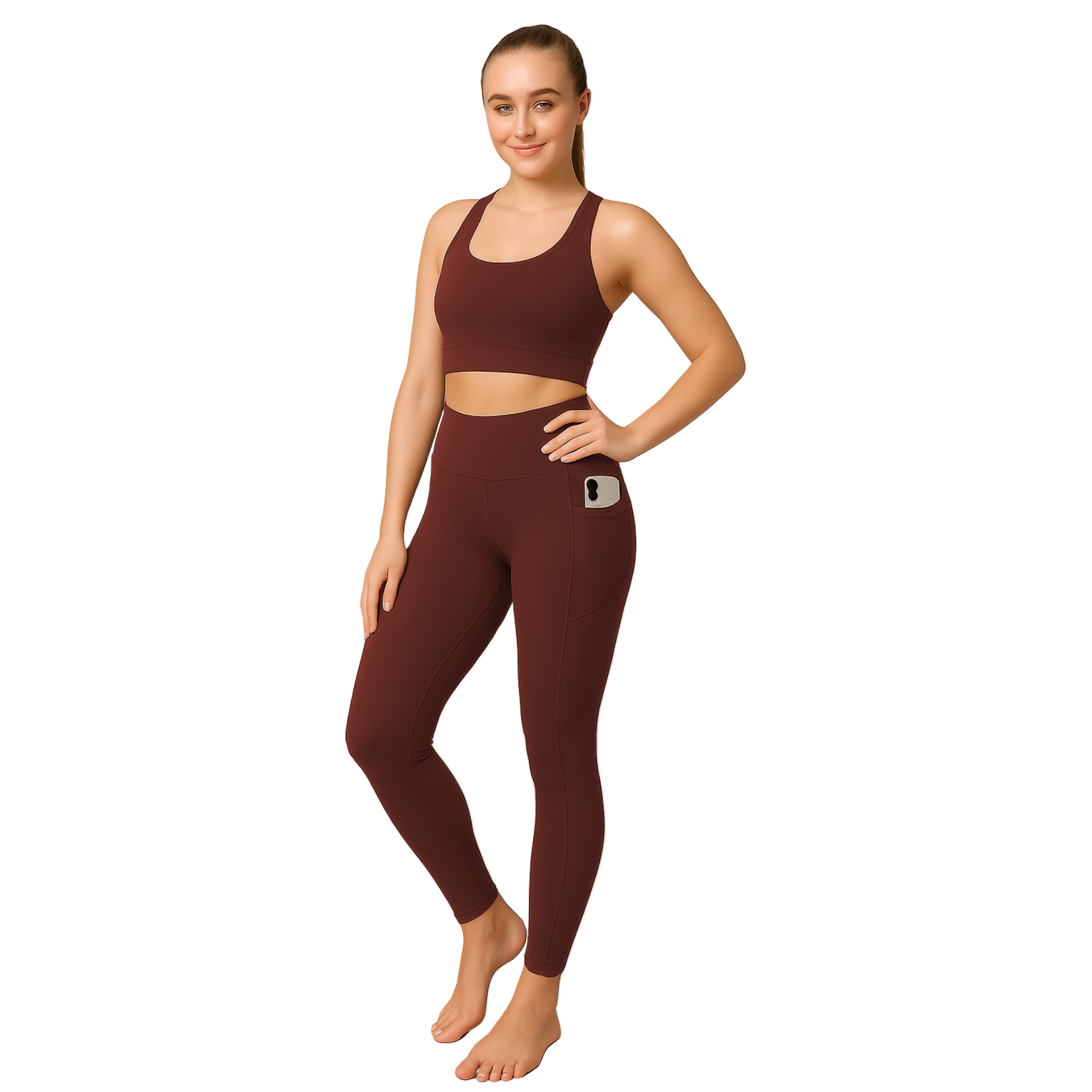 Womens Activewear Leggings High Waist Gym Yoga Workout Leggings With Pockets - Picture 10 of 50