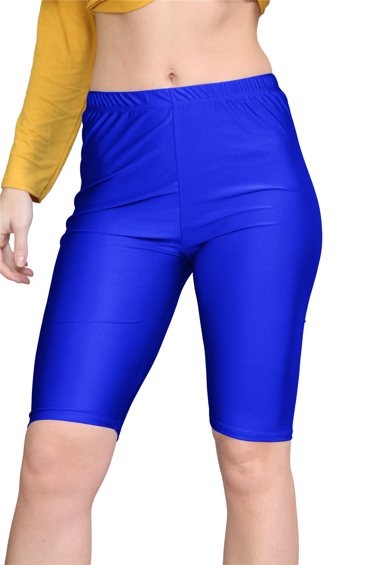 Damas Pantalones Cortos de Ciclismo Lisos Estirados Lycra Brillante Gimnasio Yoga Baile Pantalones Cortos - Imagen 74 de 100