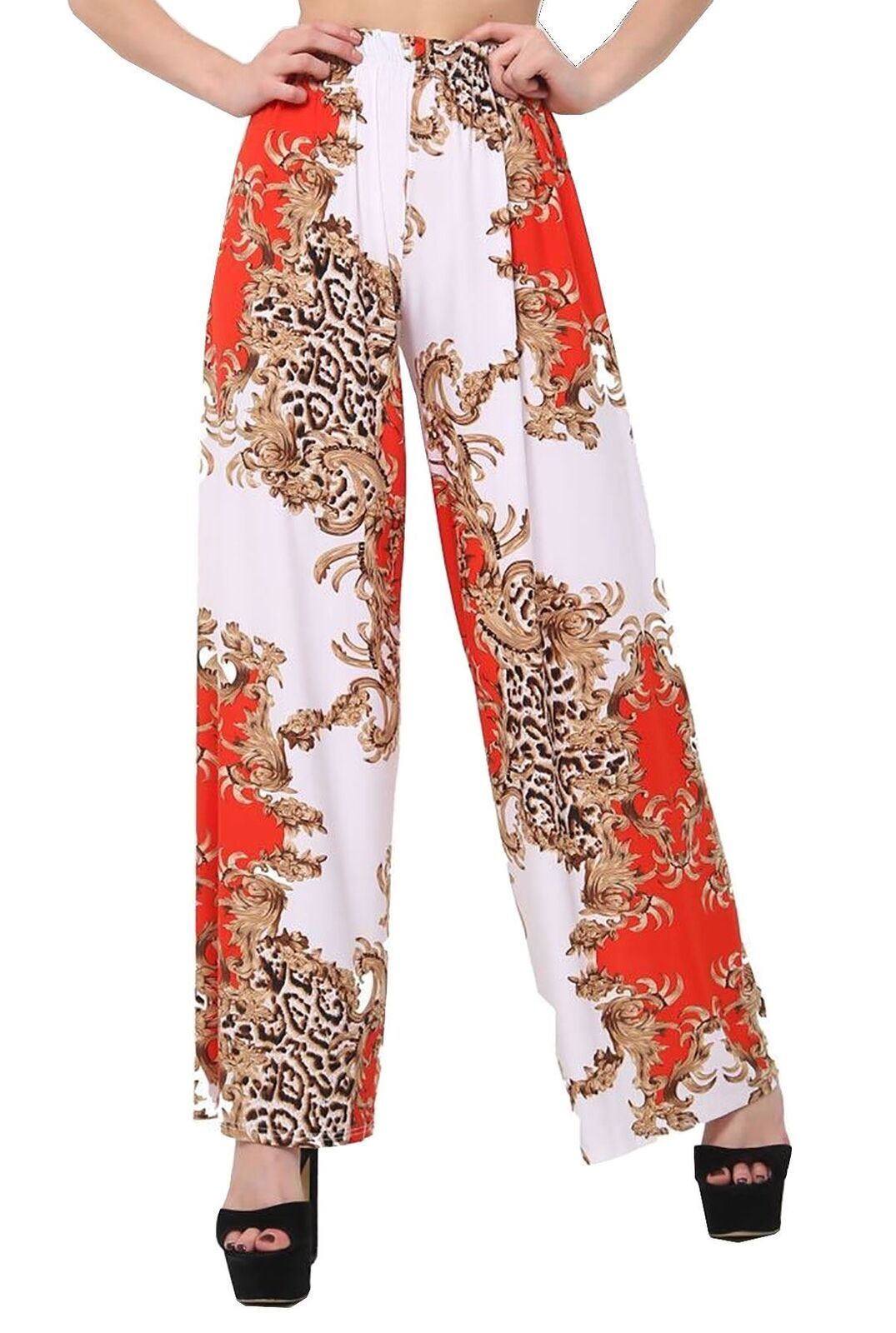Da Donna con Stampa Floreale Paisley fit loose larghi Ali Baba Pantaloni Harem Pantaloni