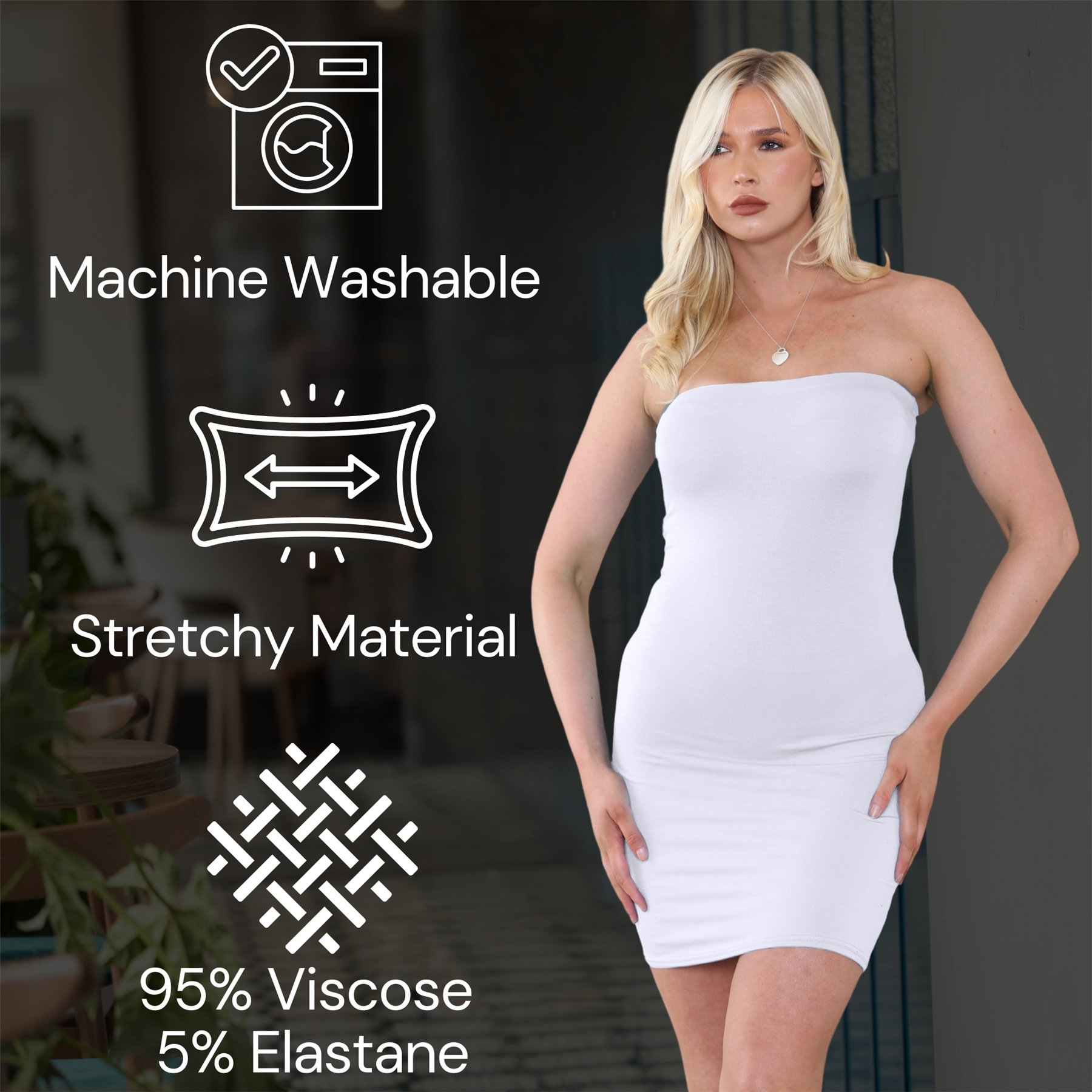 Mujer Vestido ceñido al cuerpo Bandeau Sin mangas Liso BoobTube Elastizado Fiesta Mini Vestido - Imagen 128 de 140
