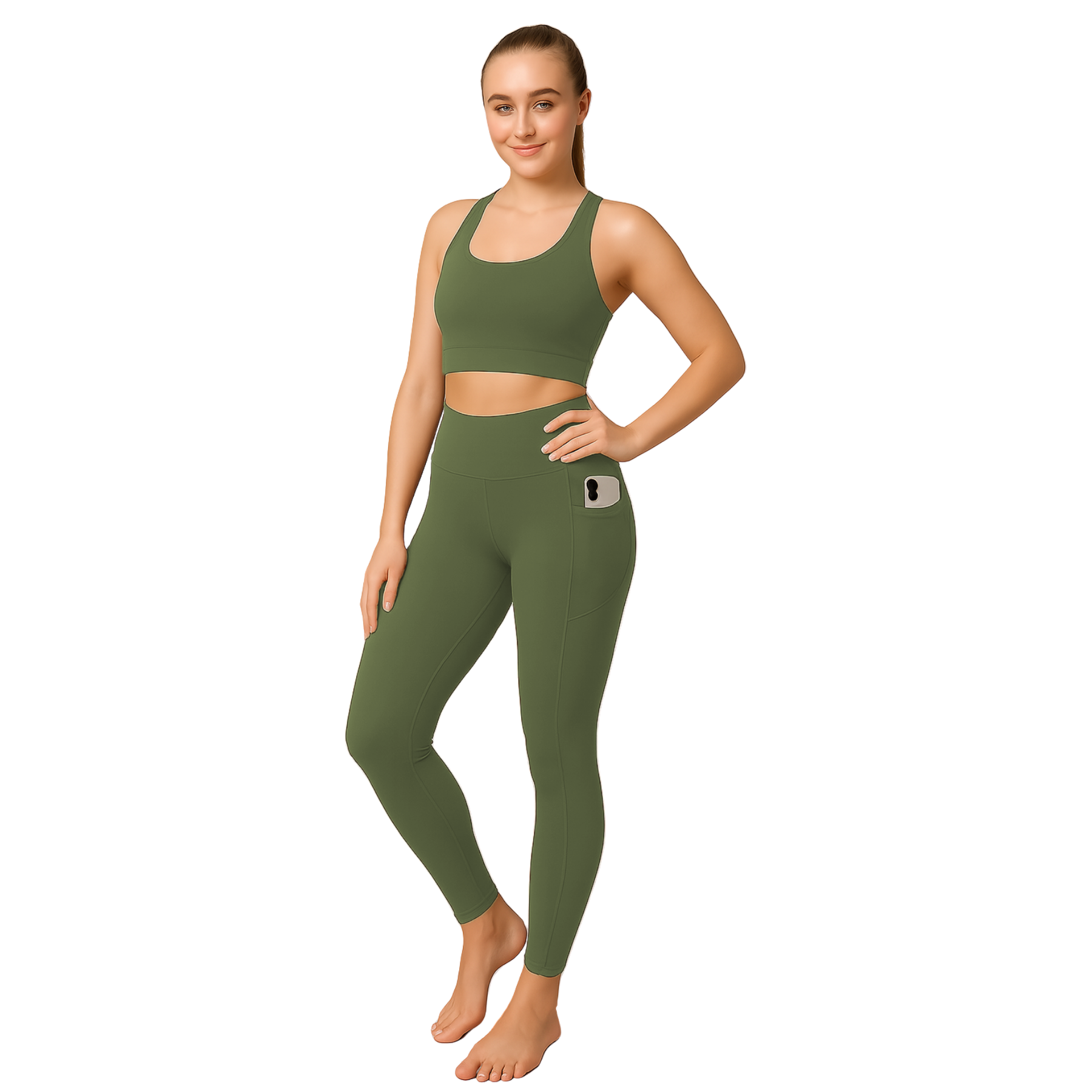 Womens Activewear Leggings High Waist Gym Yoga Workout Leggings With Pockets - Picture 24 of 50