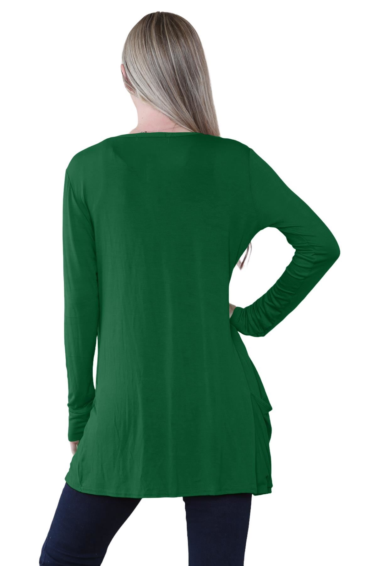 Boyfriend Cardigan Damen schlicht langärmelig offener Tropfen Tasche Freizeit Achselzucken Oberteil - Bild 15 von 148