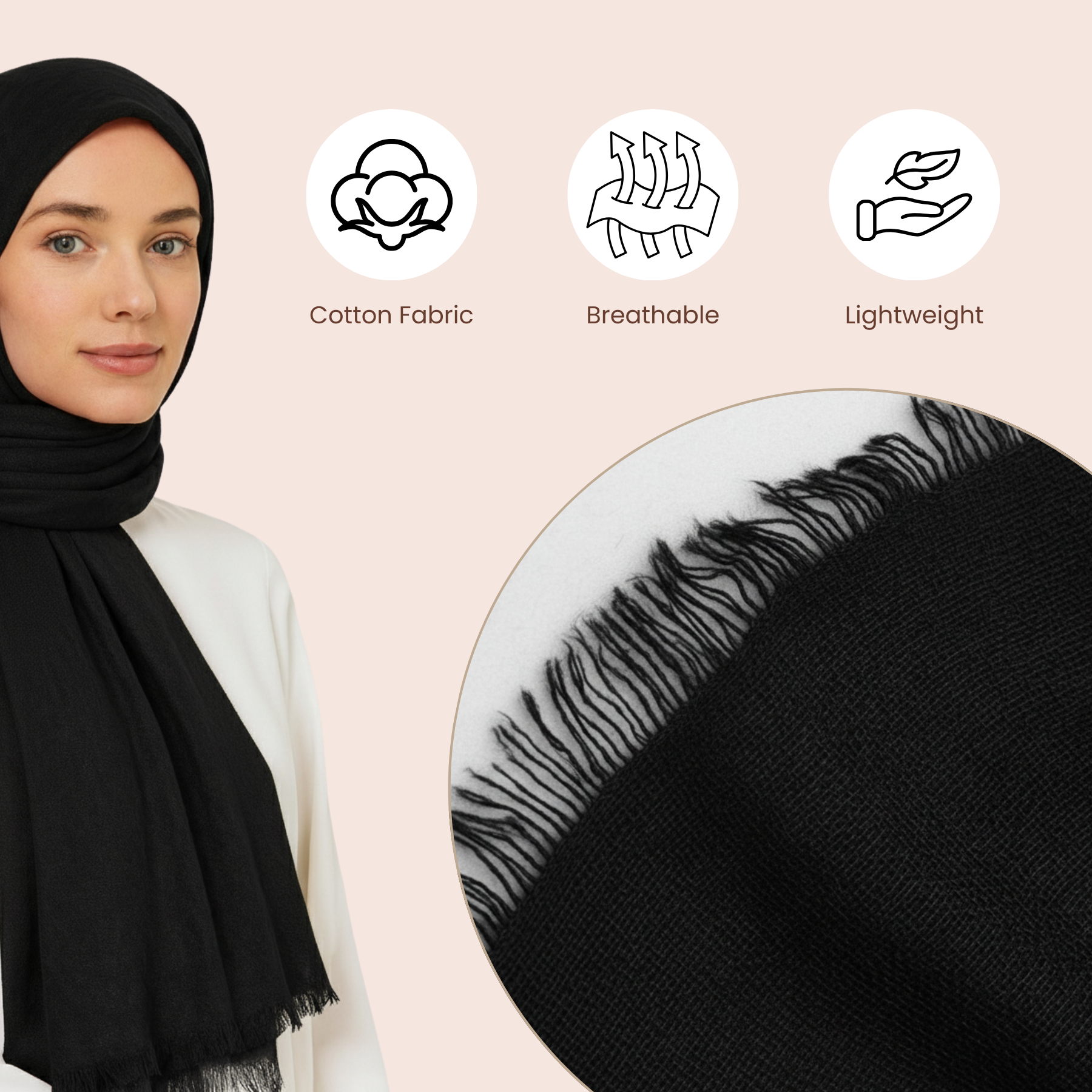 Baumwolle Modal Hijab Frauen Muslim Uni Schal Weich Halstuch Stola Islamisches Kopftuch - Bild 19 von 183