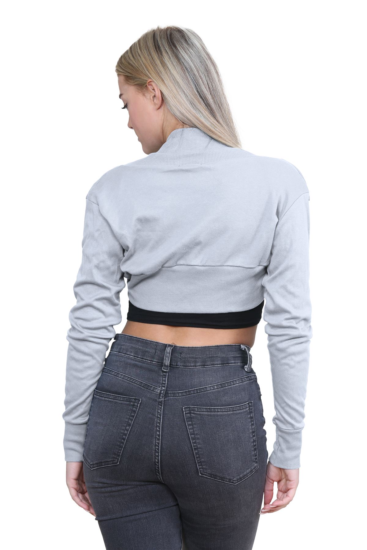 Ladies Long Sleeve Cotton Shrug Plain Open Bolero Cardigan Soft Summer Crop Top - Picture 28 of 84