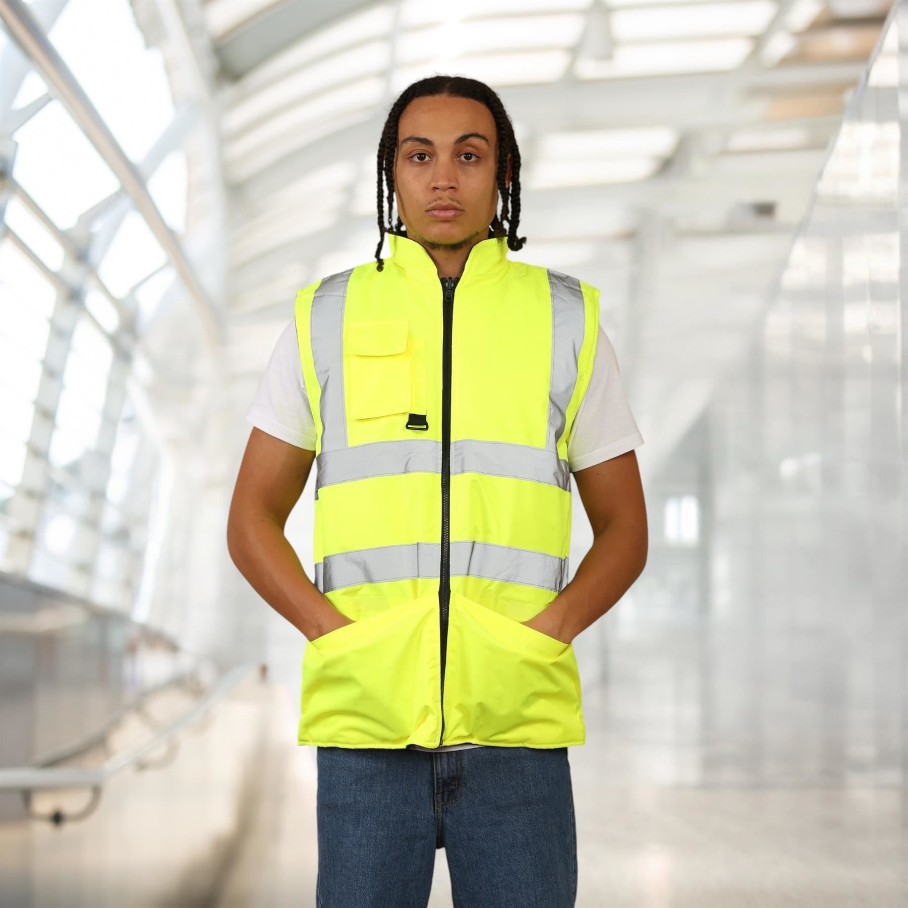 Chaleco reversible impermeable de alta visibilidad para hombre - Imagen 13 de 26