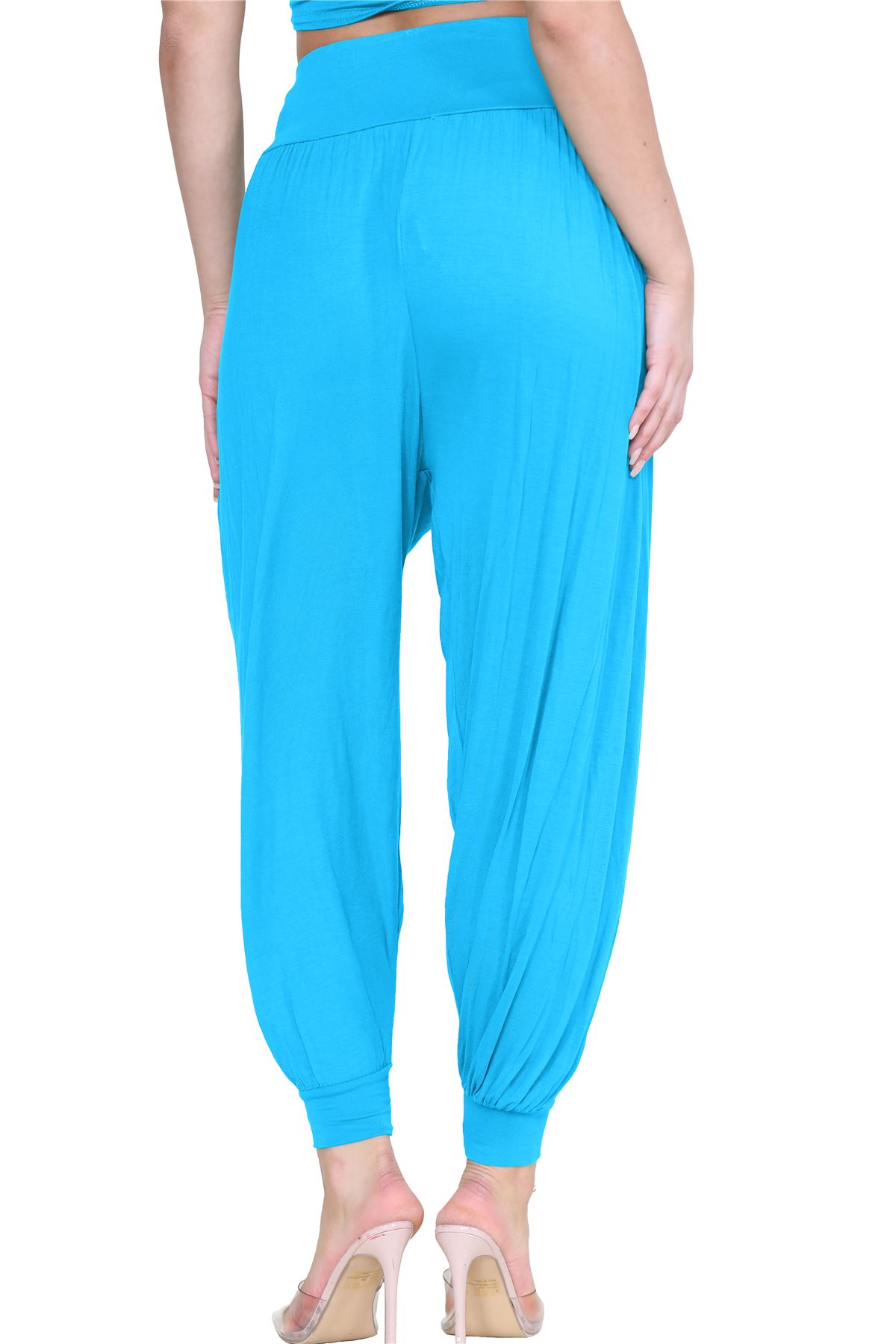 Womens Alibaba Harem Leggings Cuffed Bottoms Plain Hareem Trousers Baggy Pants - Picture 114 of 130