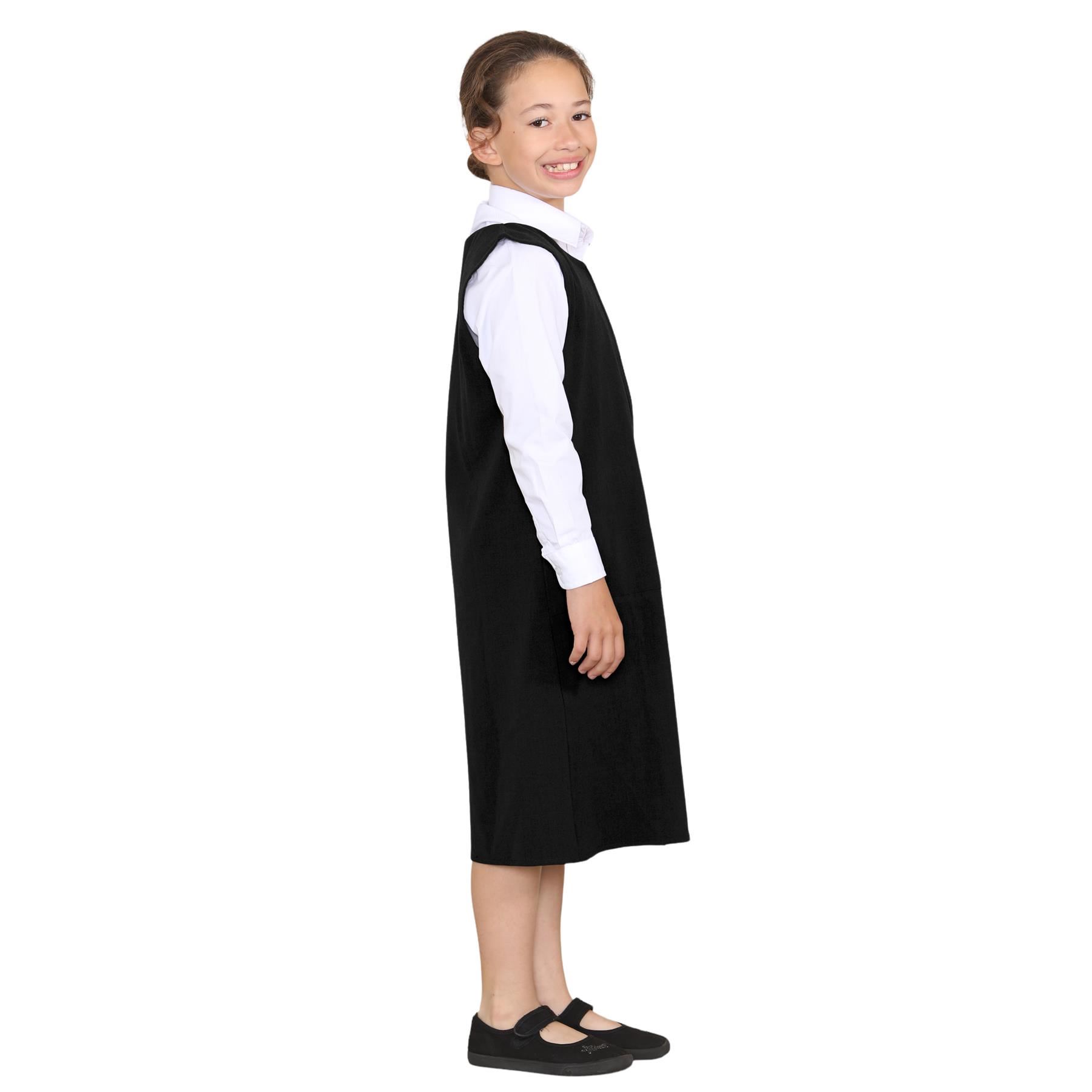 Niñas Corazón Bolsillo Delantal Niños Sin Mangas Plisado Cremallera Uniforme Escolar Vestido - Imagen 4 de 22