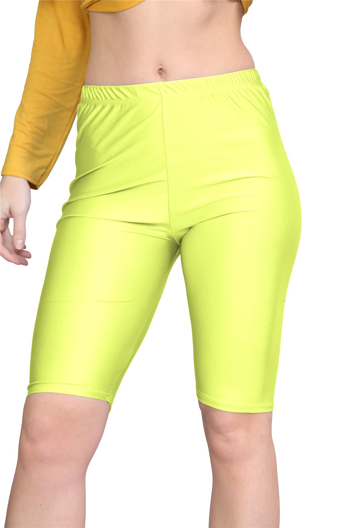 Damas Pantalones Cortos de Ciclismo Lisos Estirados Lycra Brillante Gimnasio Yoga Baile Pantalones Cortos - Imagen 46 de 100