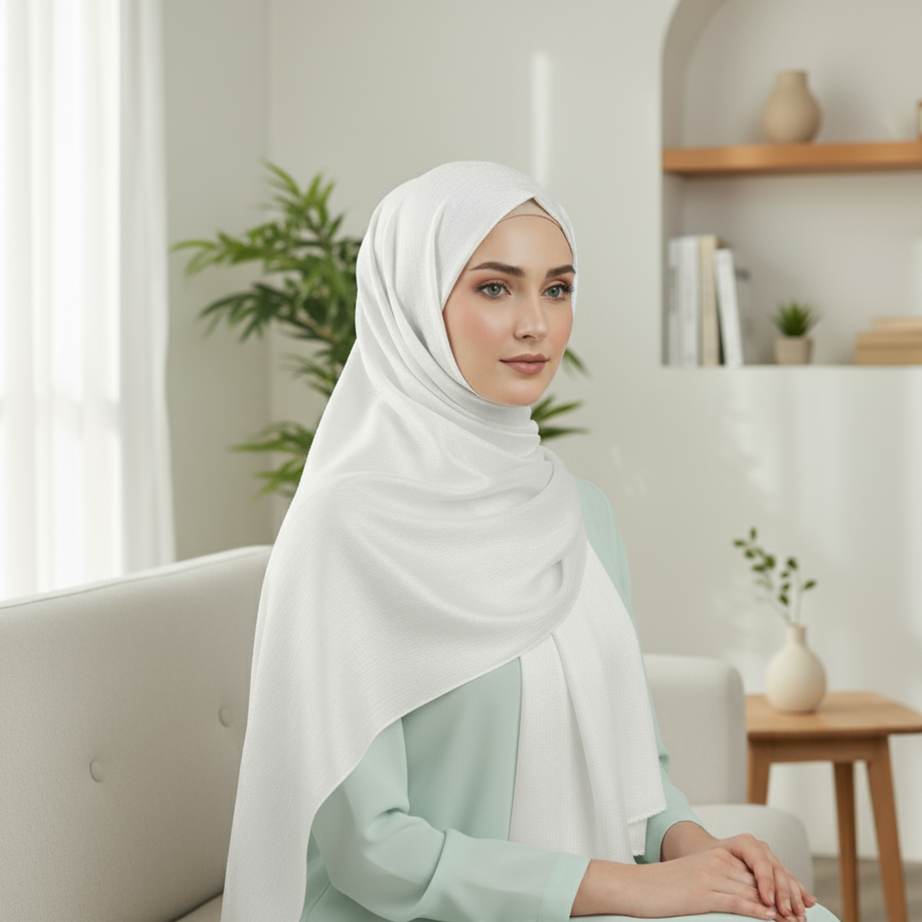 Womens Paper Silk Hijab Satin Silk Head Scarf Long Muslim Head Cover Wrap Shawl - Picture 91 of 99