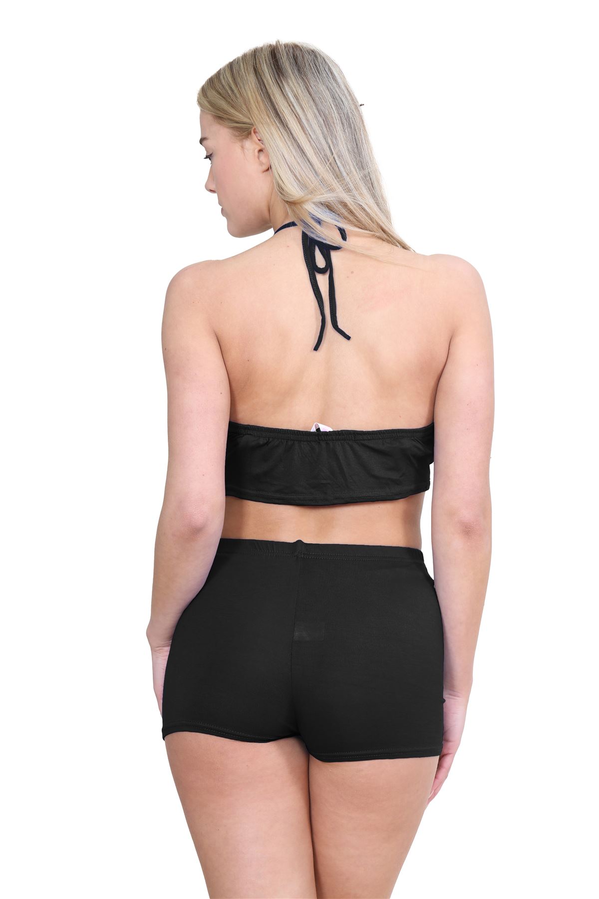 Pantaloncini Elasticizzati Donna Janisramone - Hot Pants Tinta Unita Per Danza, Palestra, Club