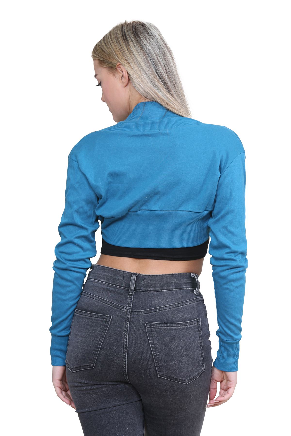 Ladies Long Sleeve Cotton Shrug Plain Open Bolero Cardigan Soft Summer Crop Top - Picture 69 of 84