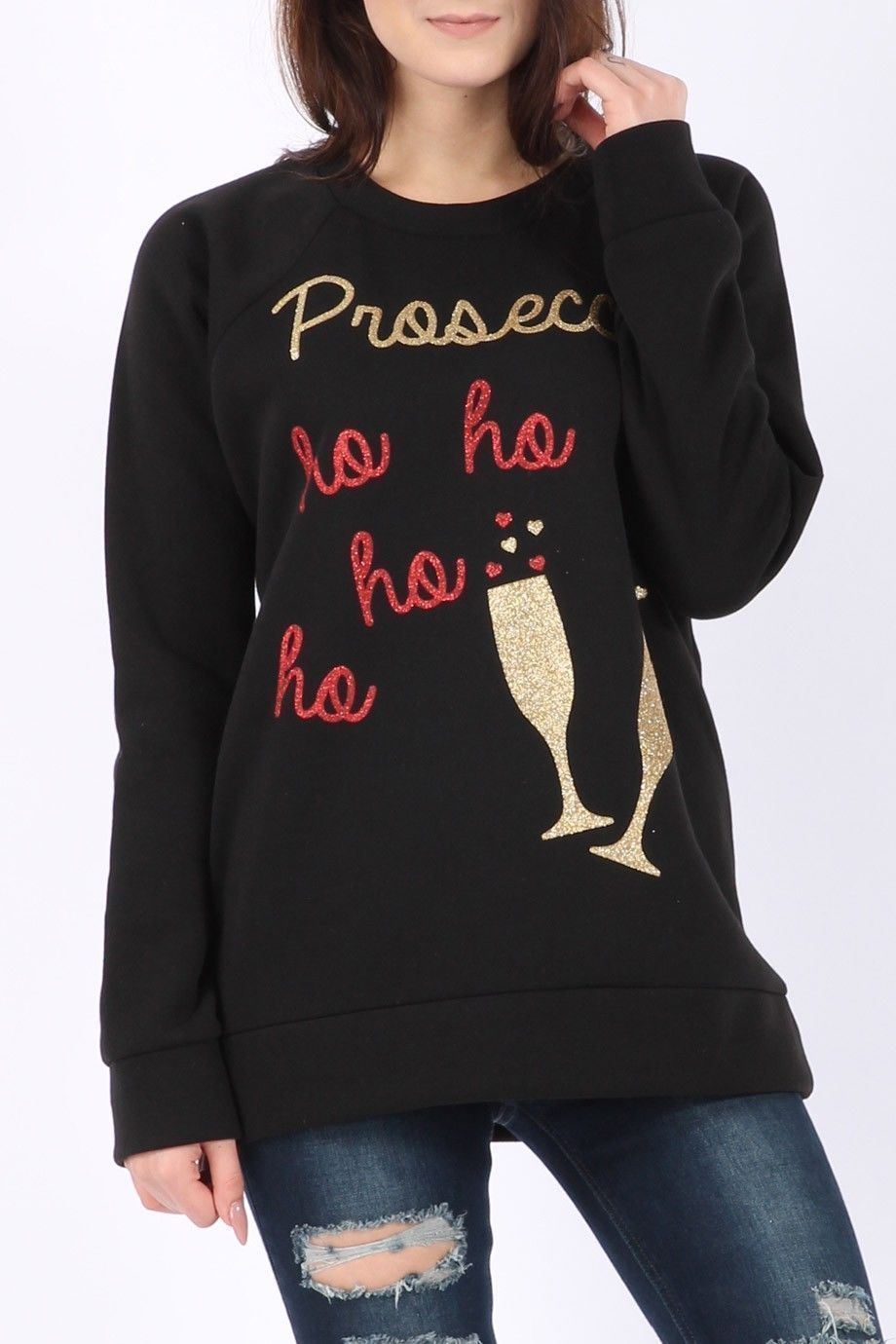 Femme Prosecco HO HO HO paillettes équipe Rudolph Rudolph équipe Fleece Sweatshirt De Noël Pull 941fe3 Femme Prosecco HO HO HO paillettes équipe Rudolph Rudolph équipe Fleece Sweatshirt De Noël Pull 941fe3