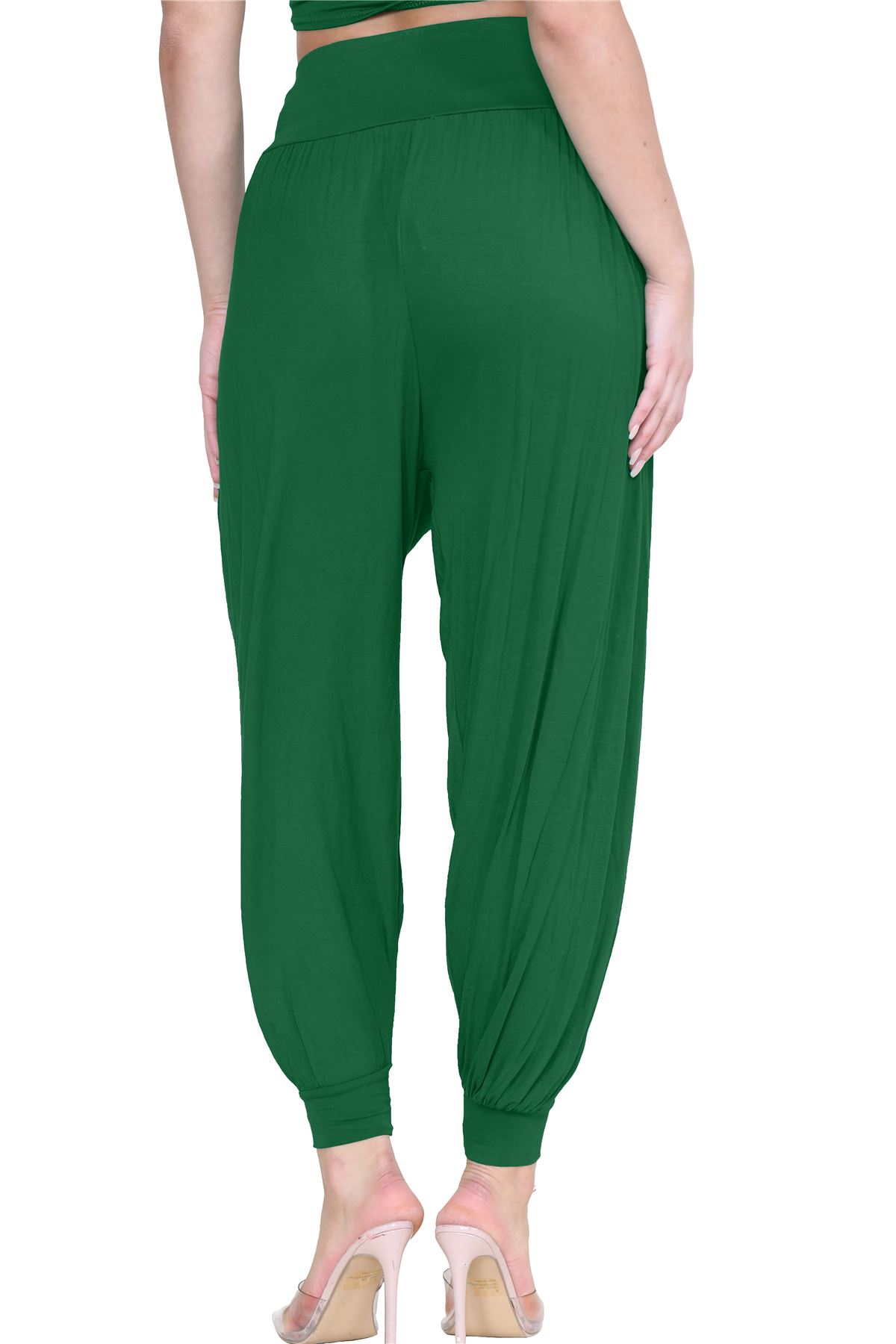 Womens Alibaba Harem Leggings Cuffed Bottoms Plain Hareem Trousers Baggy Pants - Picture 17 of 130