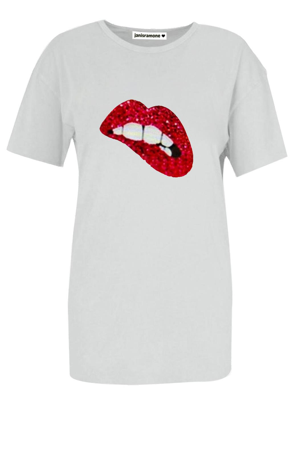 Womens Oversized T-Shirt Plain Baggy Short Sleeve Round Neck Basic Summer Top - Picture 37 of 44