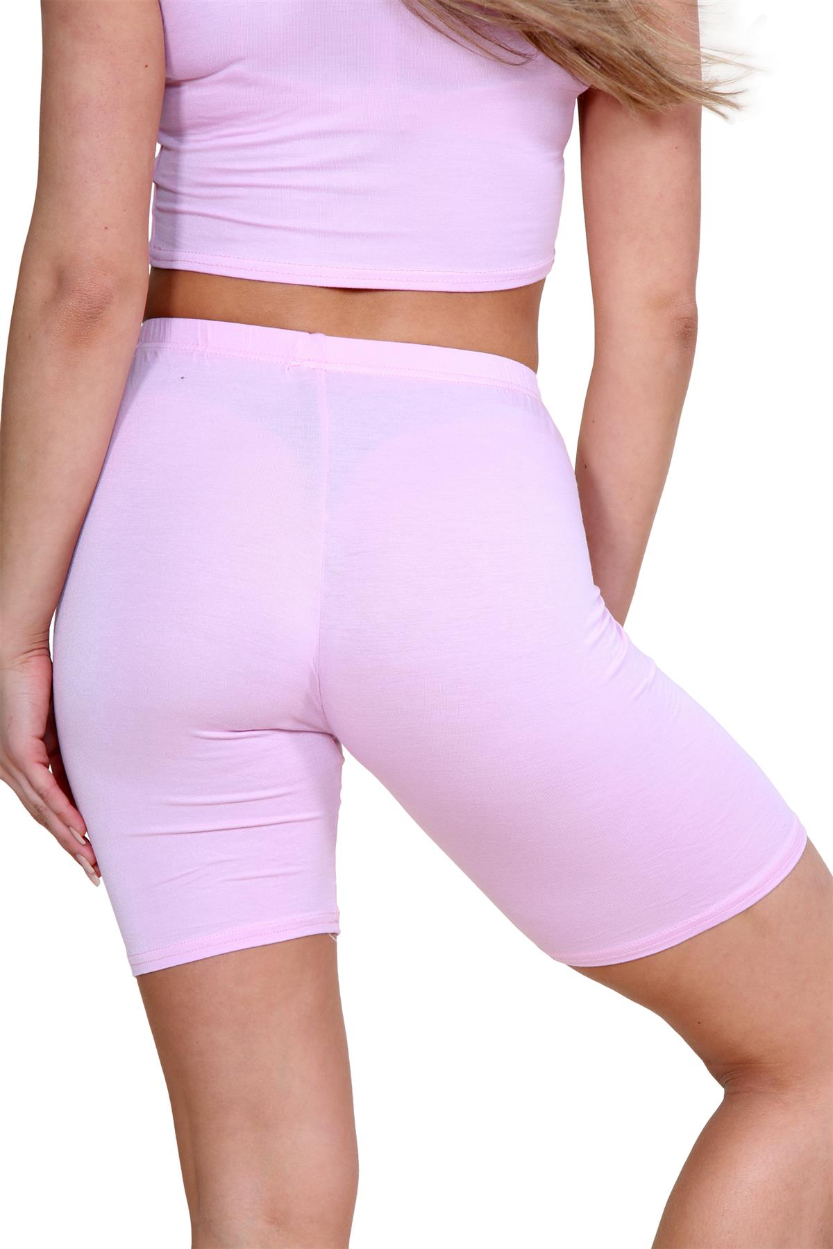 Pantalones Cortos de Ciclismo Lisos Para Mujer Baile Gimnasio Pantalones Cortos Elásticos Activos Paquete de 3 - Imagen 4 de 268