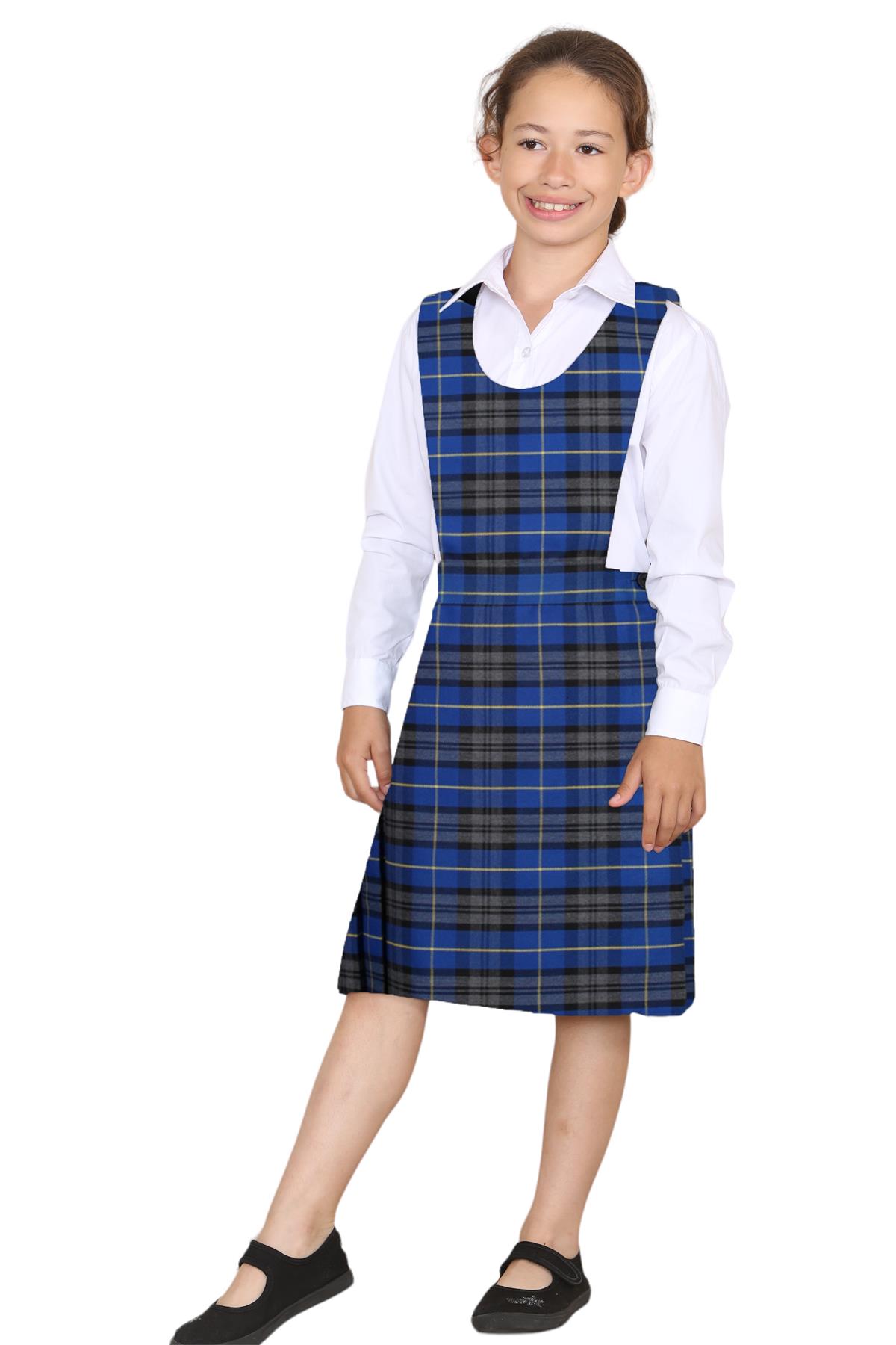 Niñas Babero Delantal Tartán Vestido Envolvente Cuchillo Plisado Uniforme Escolar Paquete de 2 - Imagen 59 de 64