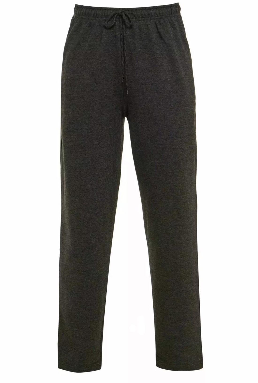New Mens Plain Fleece Joggers Bottoms Zip Pocket Open Hem Casual