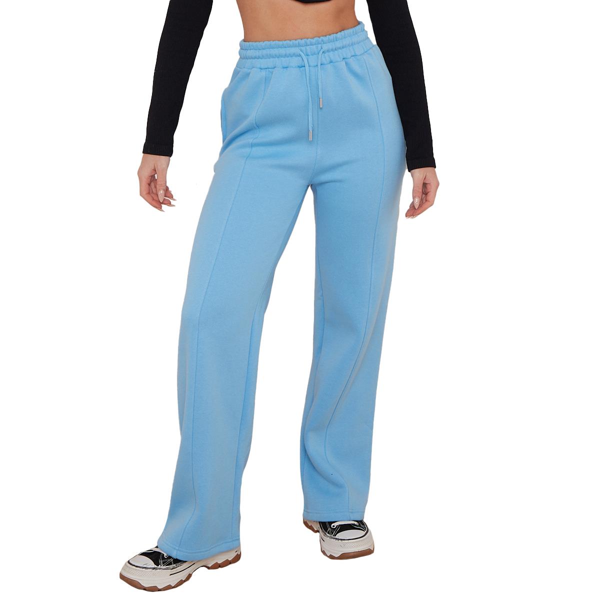 Ladies Fleece Lined Trousers Sweatpants Elastic Waist Wide Leg Loungewear Pants - Picture 30 of 43