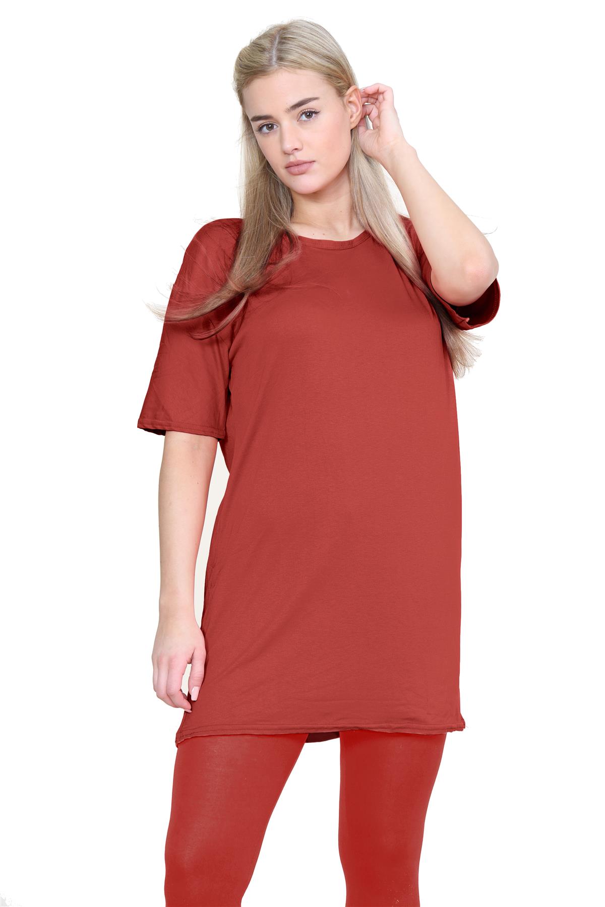 Damas Longline Suelto Camiseta Leggings Gimnasio Chándal Conjunto Coord 2 Piezas Ropa de Salón - Imagen 115 de 155