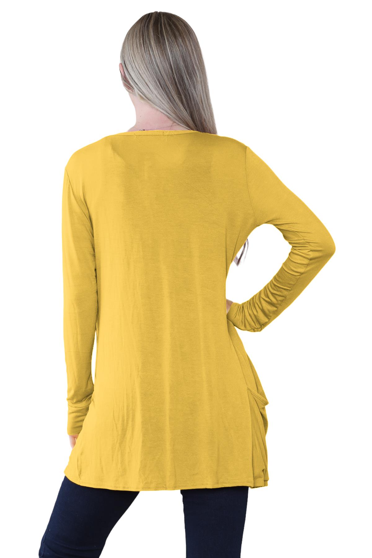 Boyfriend Cardigan Damen schlicht langärmelig offener Tropfen Tasche Freizeit Achselzucken Oberteil - Bild 79 von 148