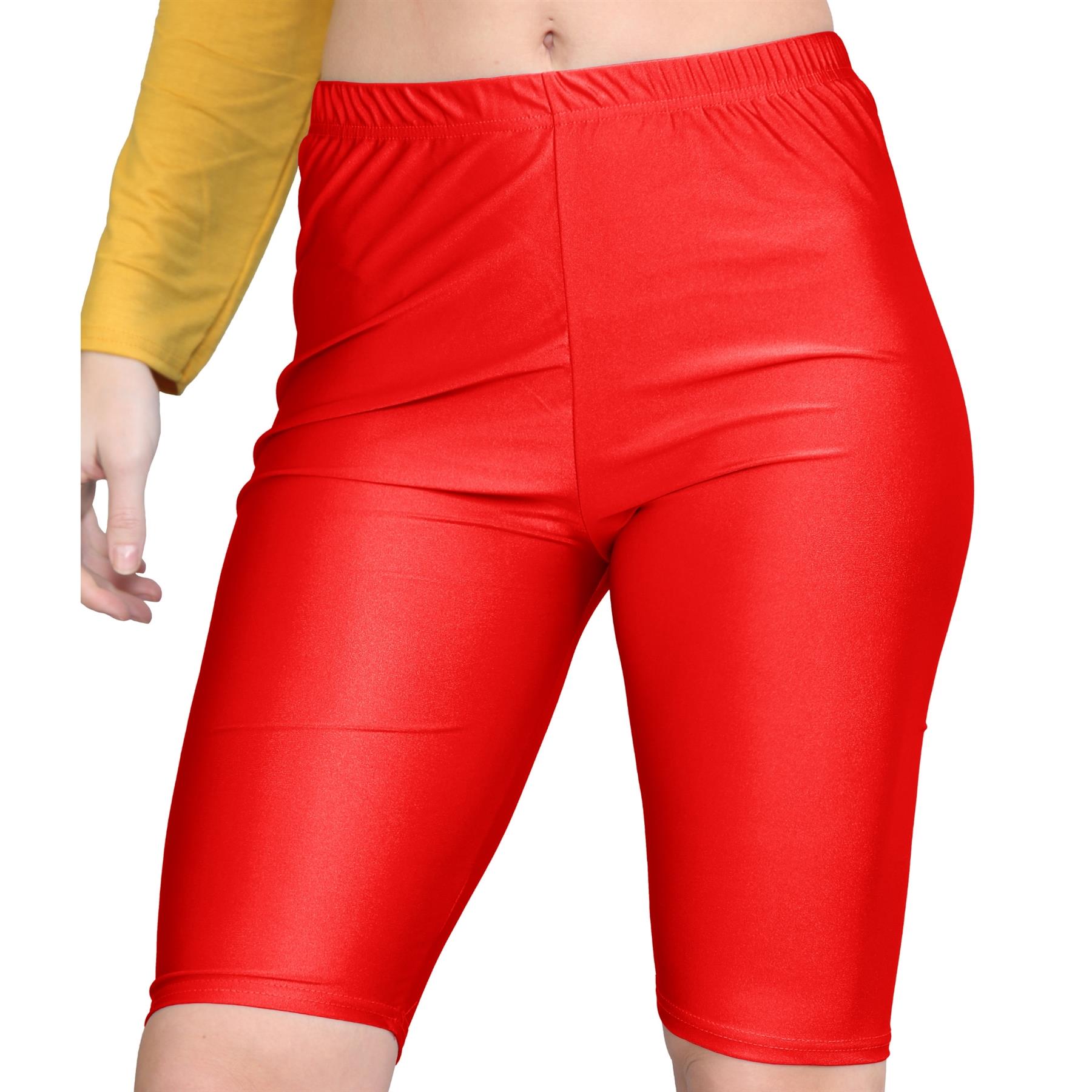 Damas Pantalones Cortos de Ciclismo Lisos Estirados Lycra Brillante Gimnasio Yoga Baile Pantalones Cortos - Imagen 66 de 100