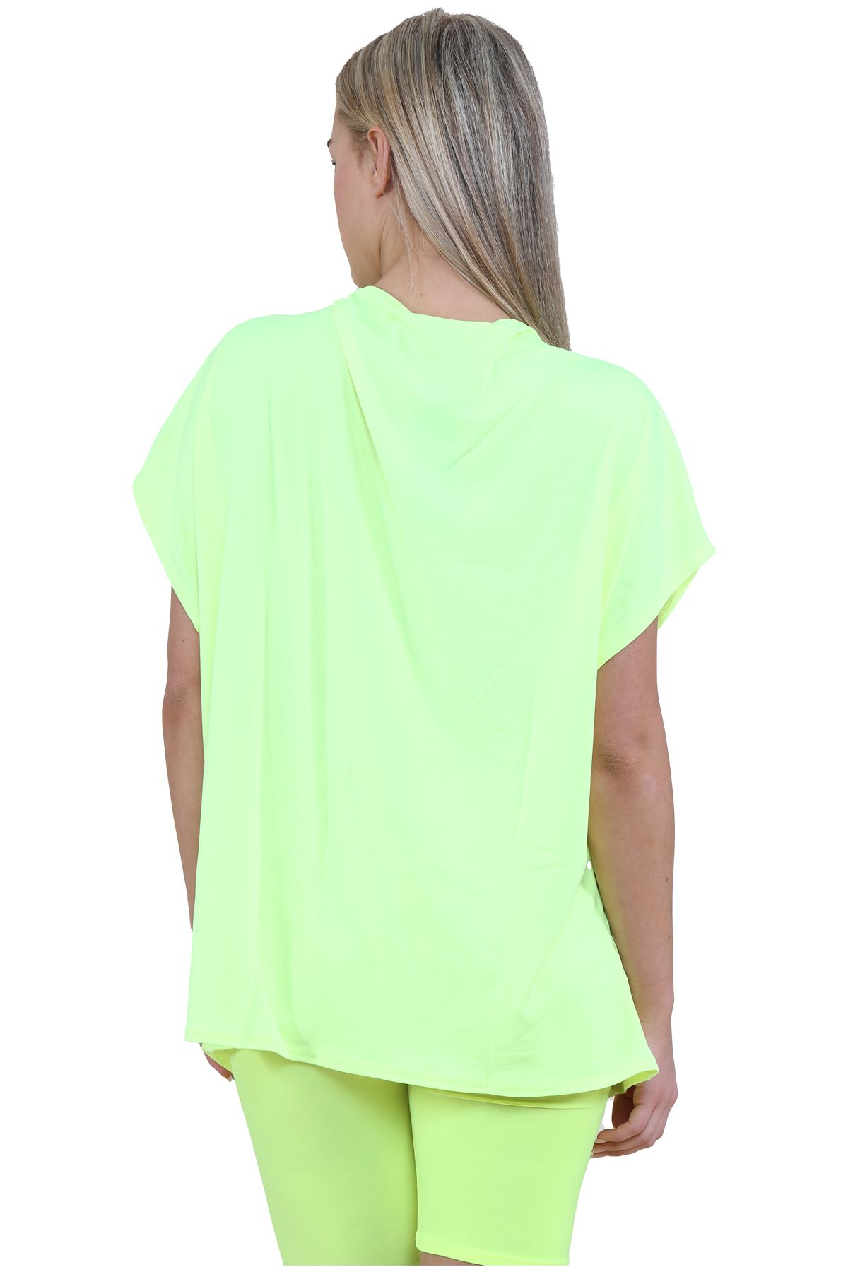 Schulterfreies Damen-T-Shirt Oberteil Fledermausärmel Oversize uni Freizeit Bardot Oberteil - Bild 108 von 225