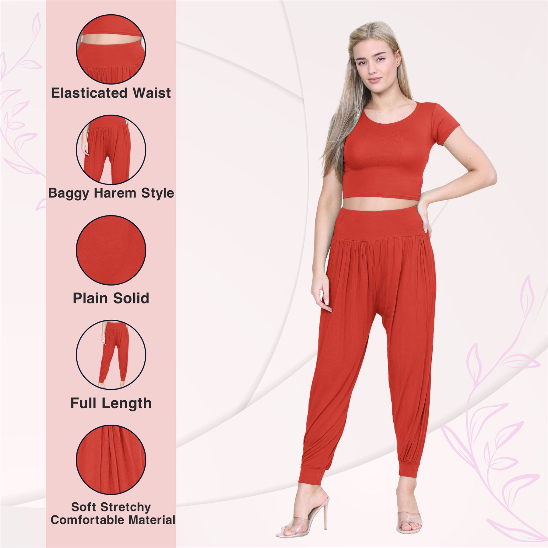 Womens Alibaba Harem Leggings Cuffed Bottoms Plain Hareem Trousers Baggy Pants - Picture 102 of 130