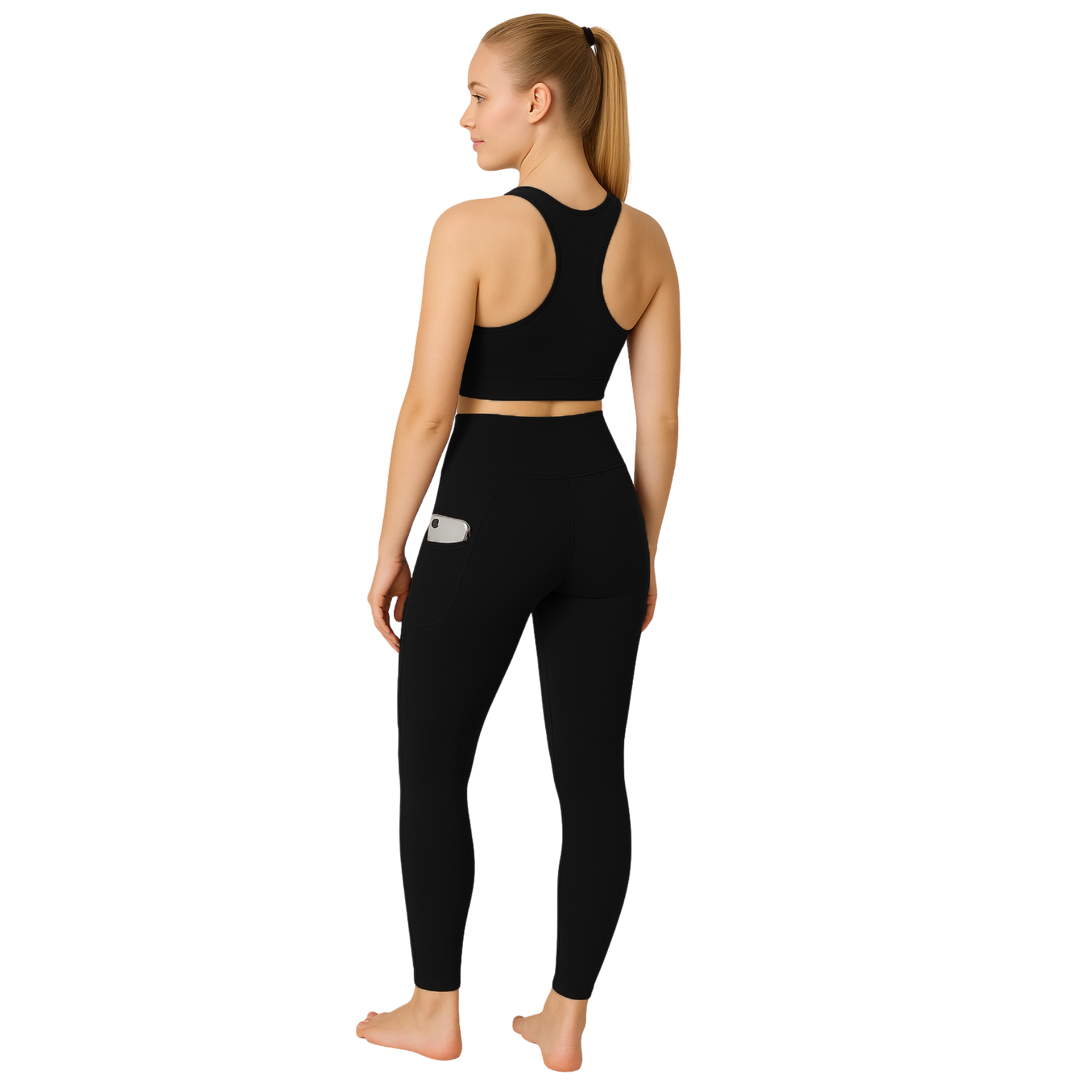 Womens Activewear Leggings High Waist Gym Yoga Workout Leggings With Pockets - Picture 5 of 50