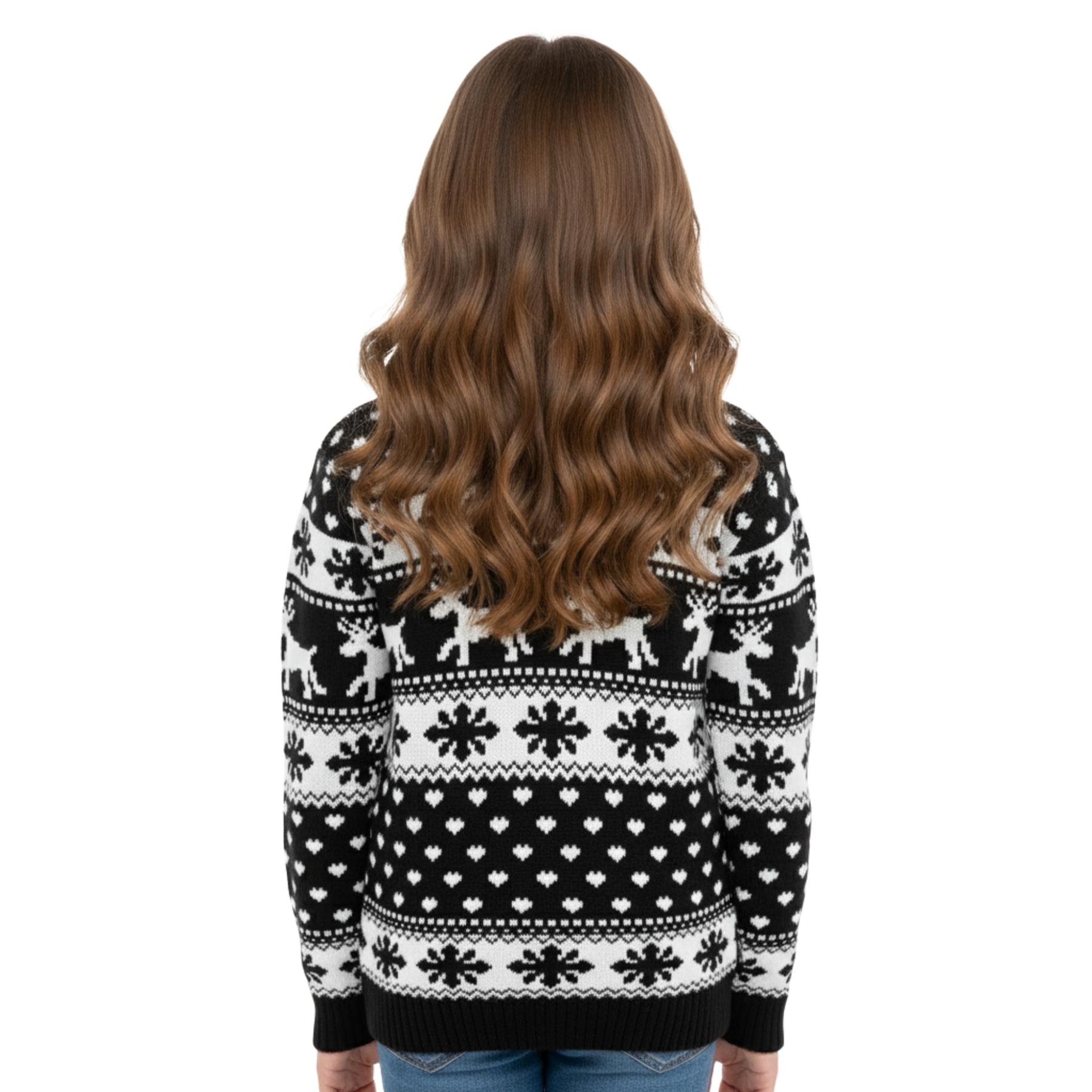 Kids Christmas Jumper Girls Boy Reindeer Sweater Children Novelty Xmas Sweater - Picture 46 of 97