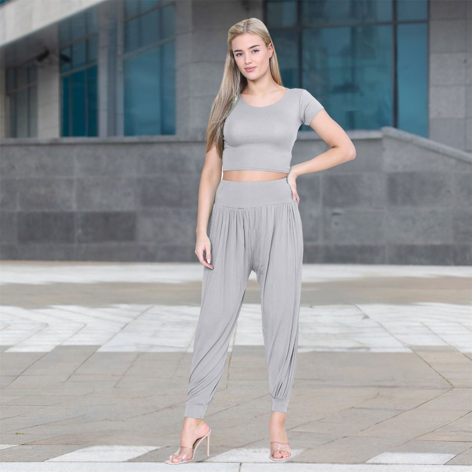 Womens Alibaba Harem Leggings Cuffed Bottoms Plain Hareem Trousers Baggy Pants - Picture 51 of 130