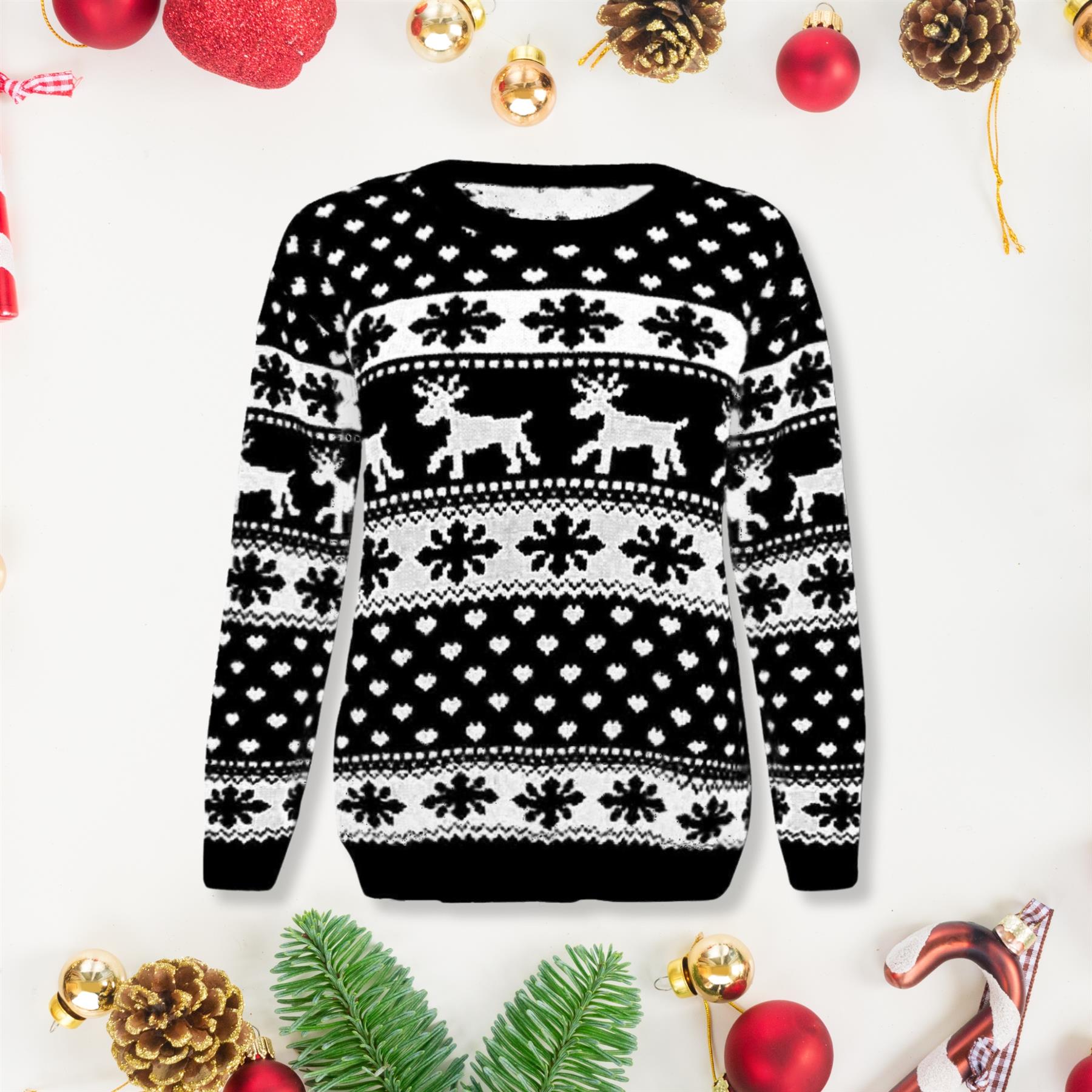 Jersey de reno copo de nieve para niños Navidad tejido niñas Navidad suéter para niños - Imagen 4 de 15