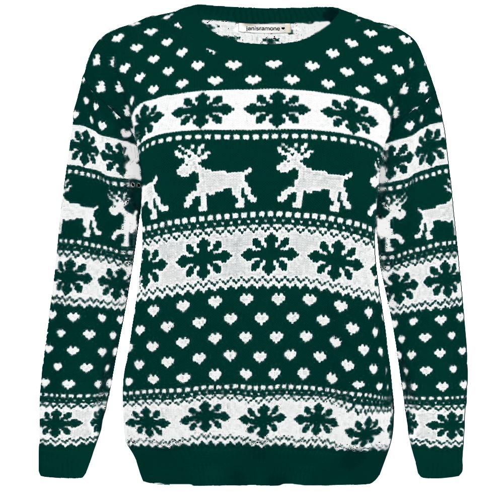 Kinder Weihnachten Pullover Rentier Schneeflocke gestrickt Mädchen Jungen Weihnachten Pullover Pullover - Bild 16 von 22