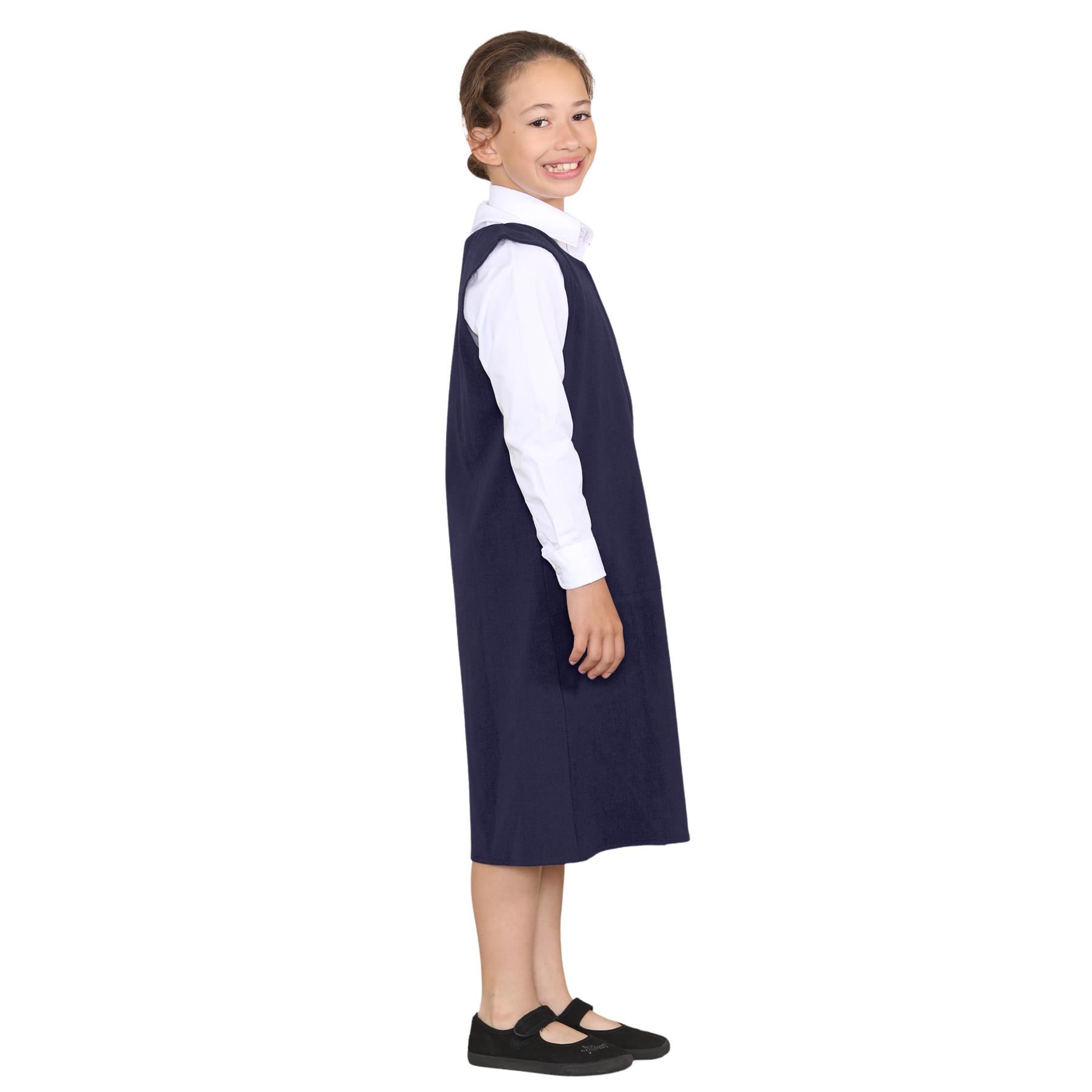 Niñas Corazón Bolsillo Delantal Niños Sin Mangas Plisado Cremallera Uniforme Escolar Vestido - Imagen 18 de 22