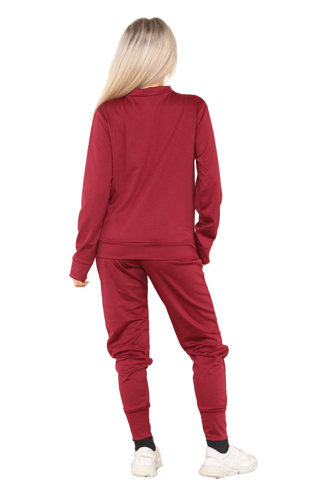 Chándal de manga larga para damas Pantalones de chándal 2 piezas Traje liso Ropa de salón - Imagen 44 de 45