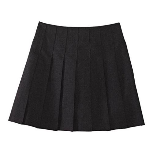 Girls Uniform Skirt Top Stitched All Round Knife Pleated School Mini Skirts - Picture 2 of 3