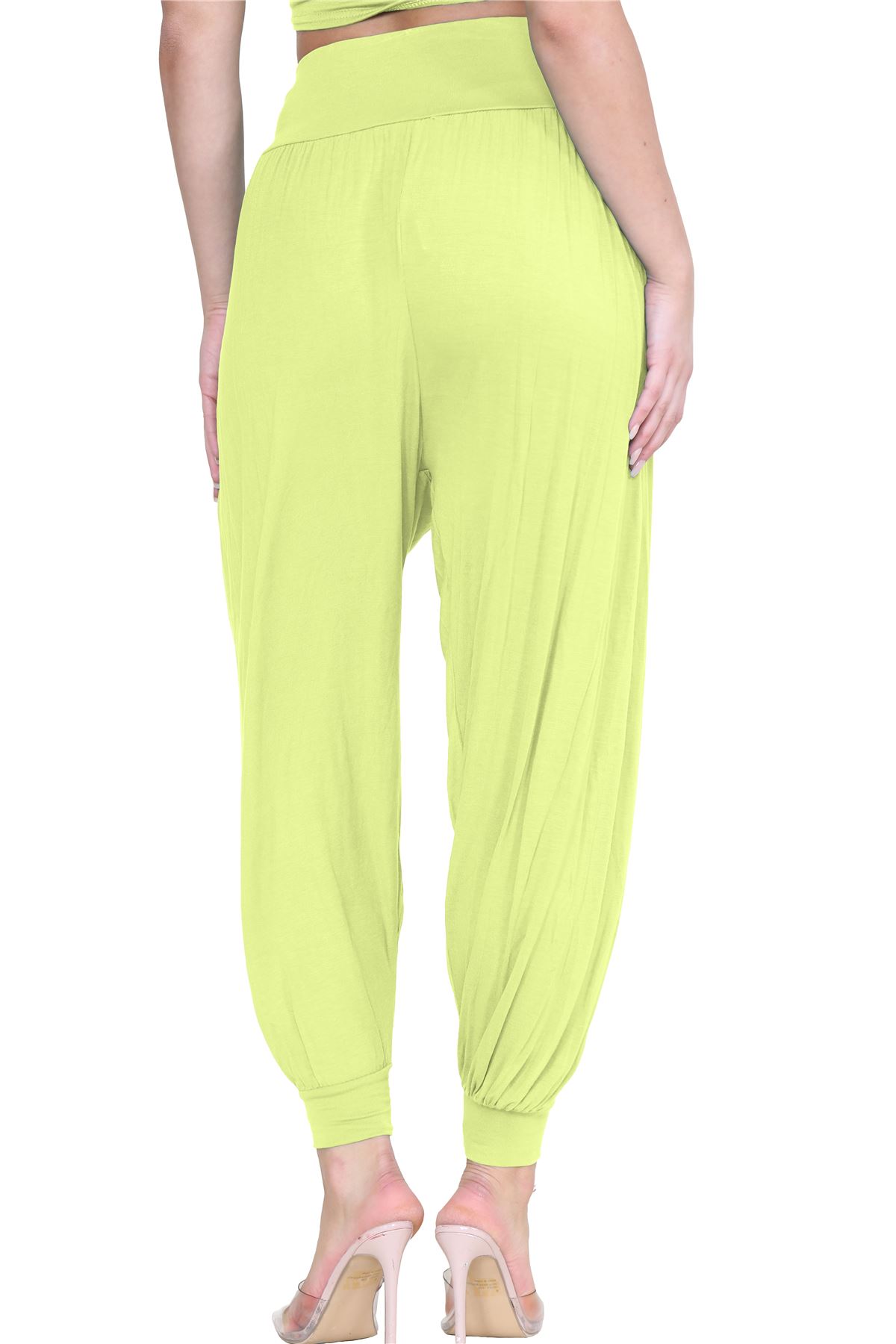Womens Alibaba Harem Leggings Cuffed Bottoms Plain Hareem Trousers Baggy Pants - Picture 129 of 130