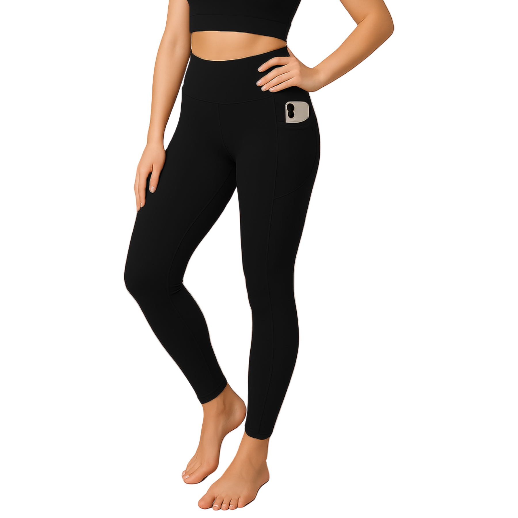 Womens Activewear Leggings High Waist Gym Yoga Workout Leggings With Pockets - Picture 2 of 50