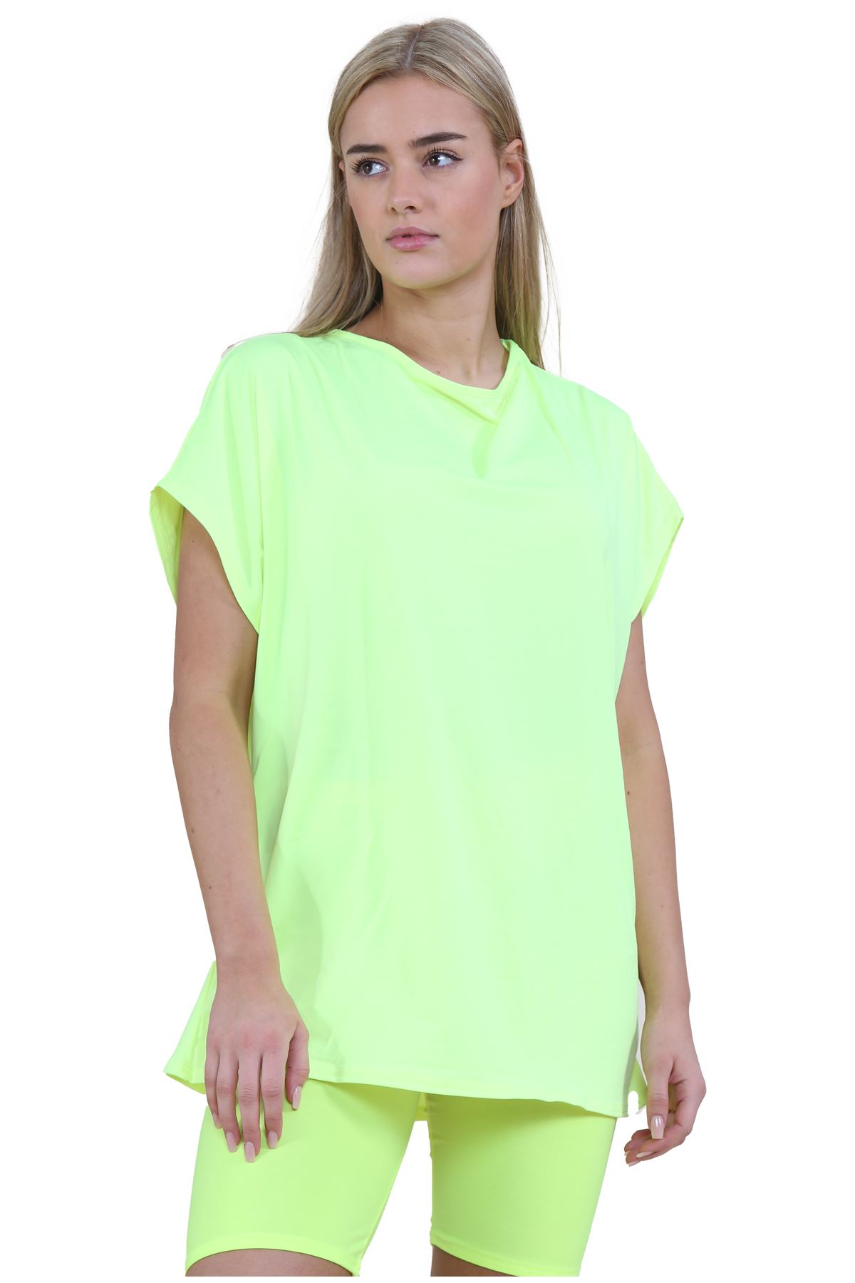 Schulterfreies Damen-T-Shirt Oberteil Fledermausärmel Oversize uni Freizeit Bardot Oberteil - Bild 106 von 225