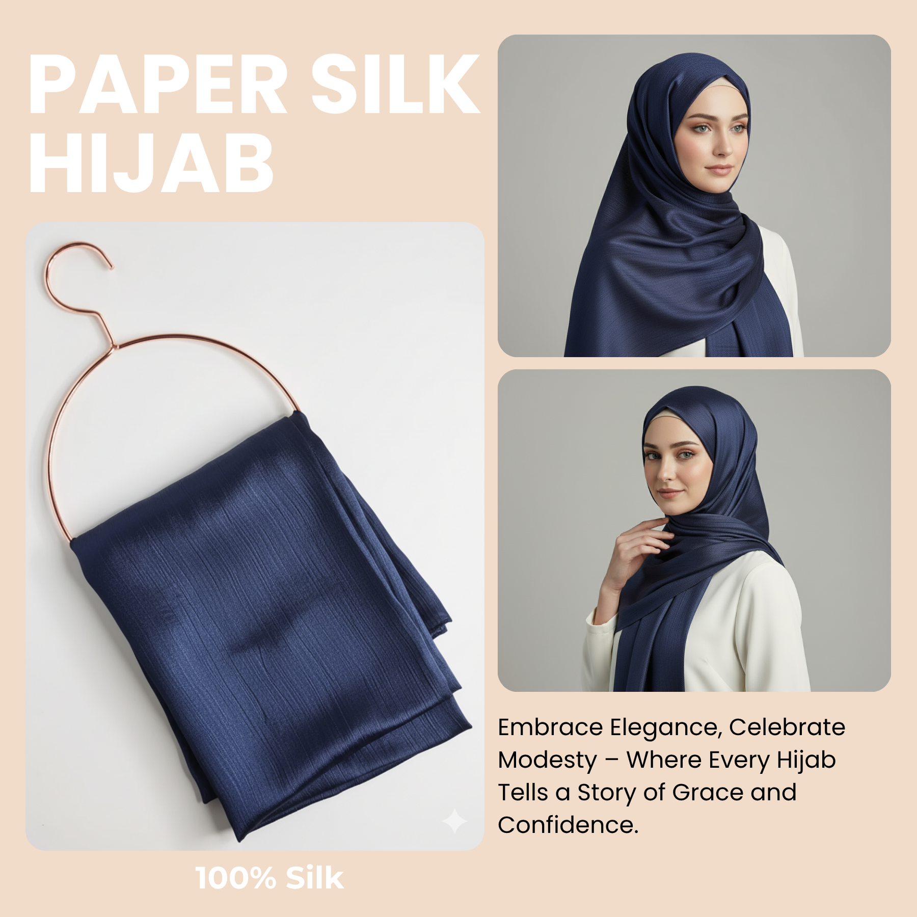 Womens Paper Silk Hijab Satin Silk Head Scarf Long Muslim Head Cover Wrap Shawl - Picture 67 of 99