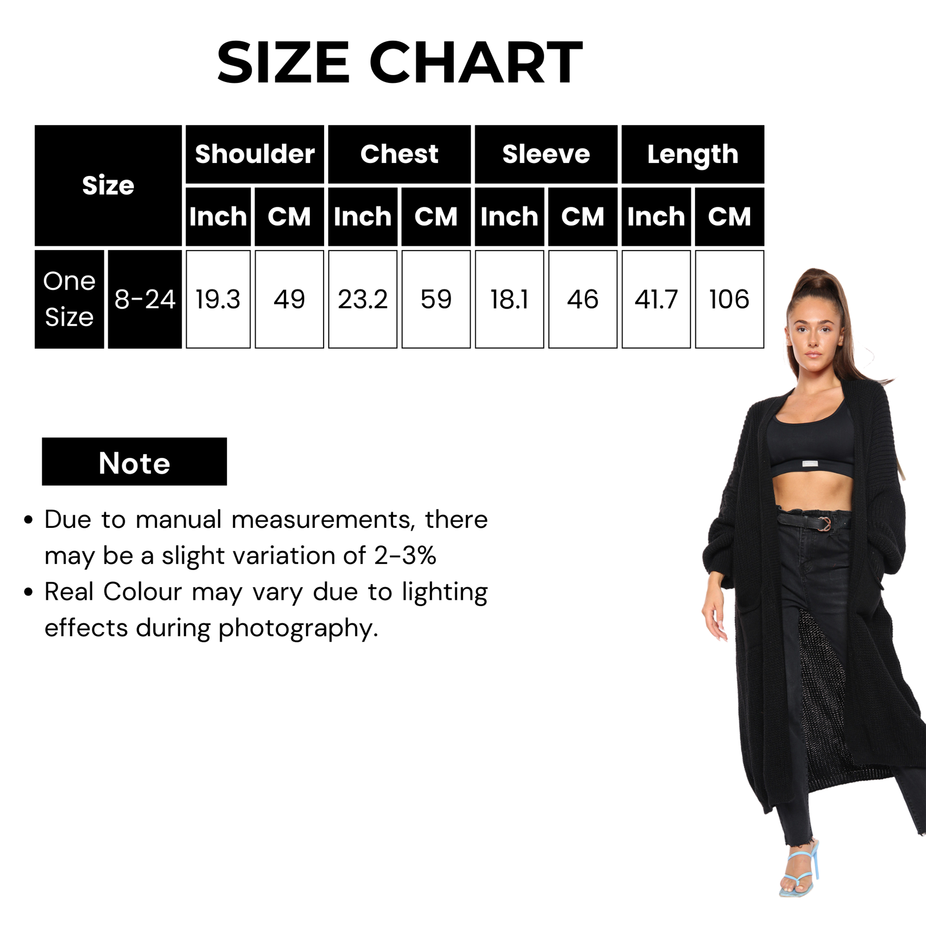 Ballonärmel Maxi Cardigan Damen übergroß gestrickt Winter Longline Pullover - Bild 132 von 134
