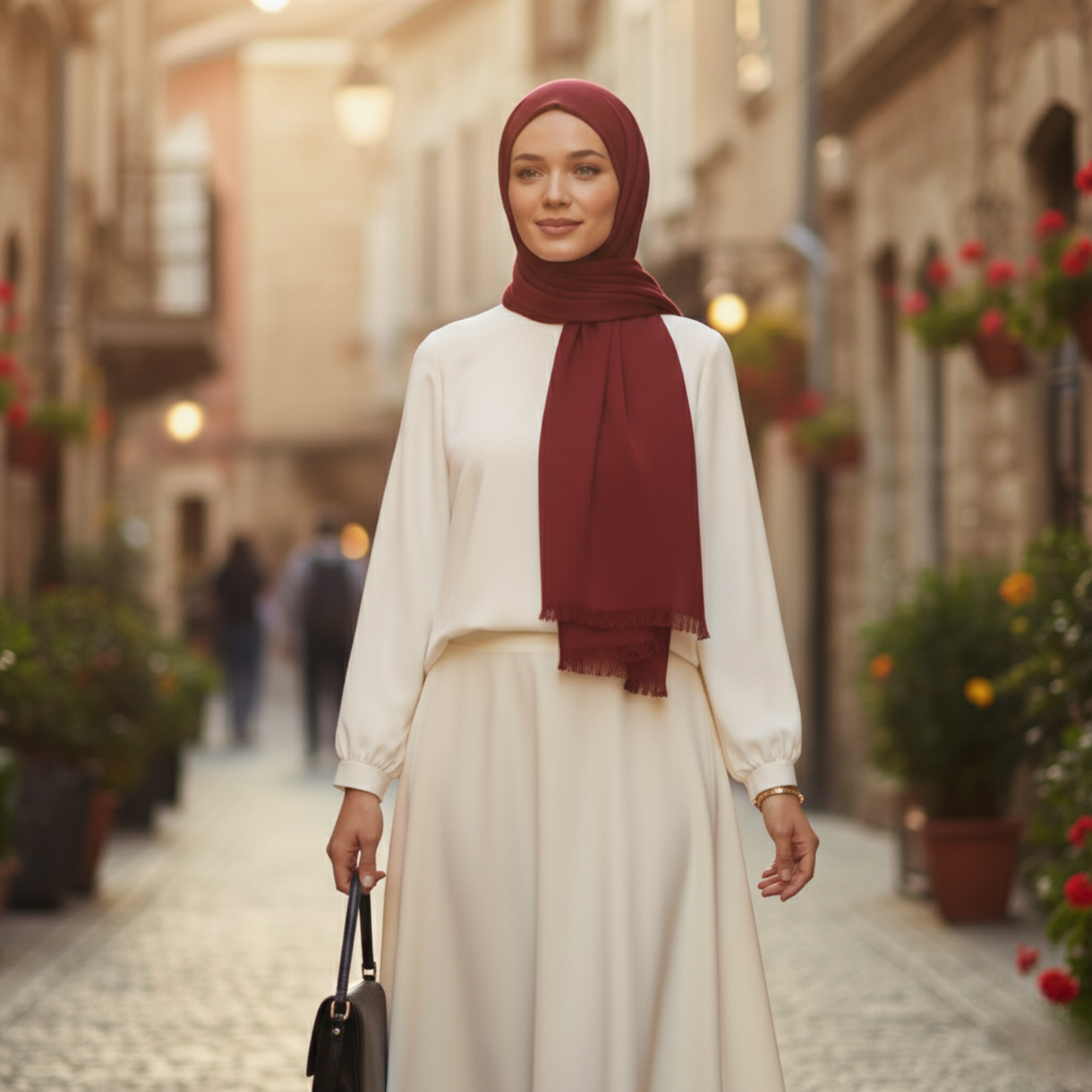 Baumwolle Modal Hijab Frauen Muslim Uni Schal Weich Halstuch Stola Islamisches Kopftuch - Bild 183 von 183