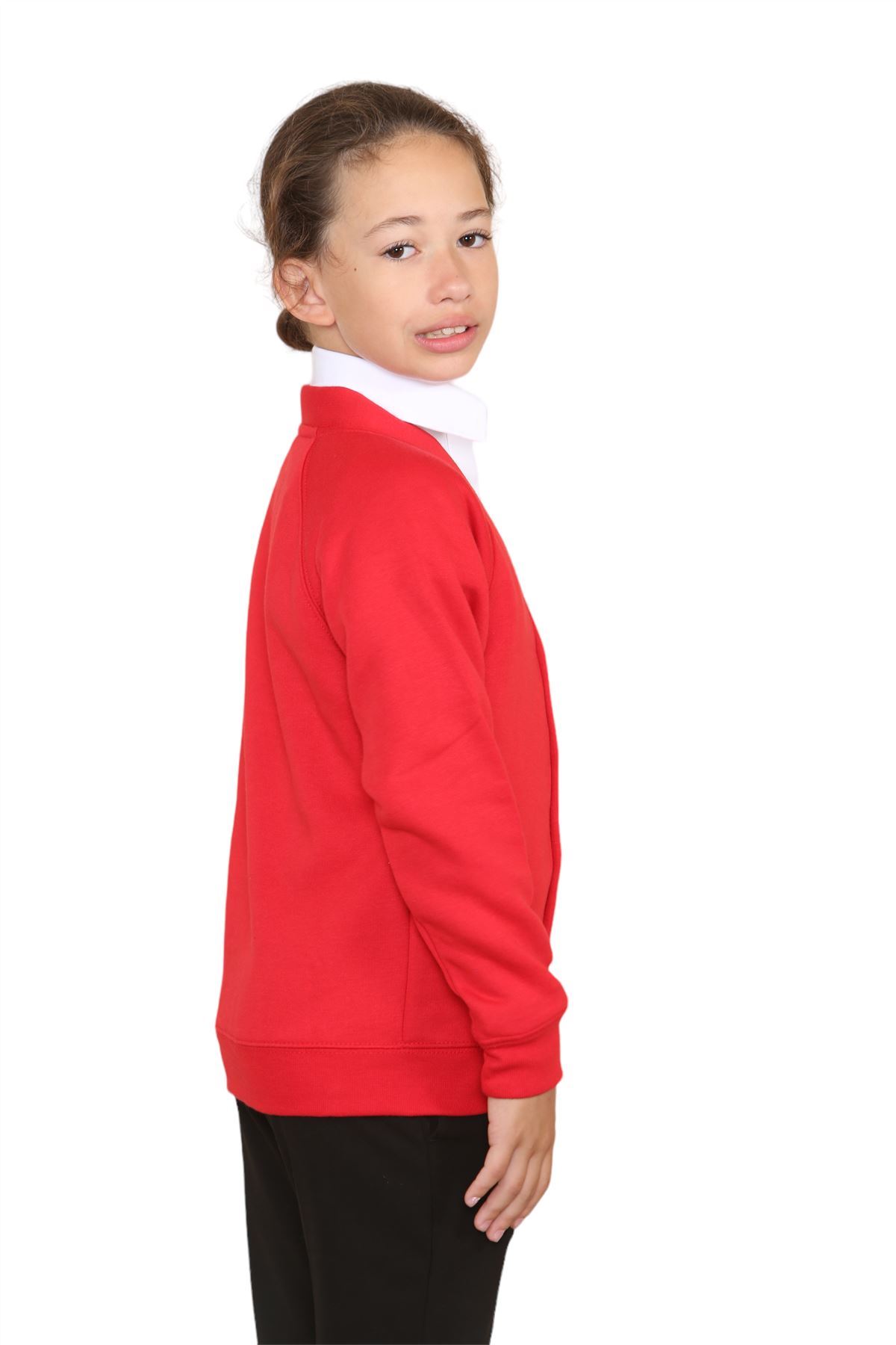 Niñas Cuello en V Cárdigan Uniforme Escolar Manga Larga Jersey Niños Niños Suéter 2-13 Años - Imagen 26 de 44