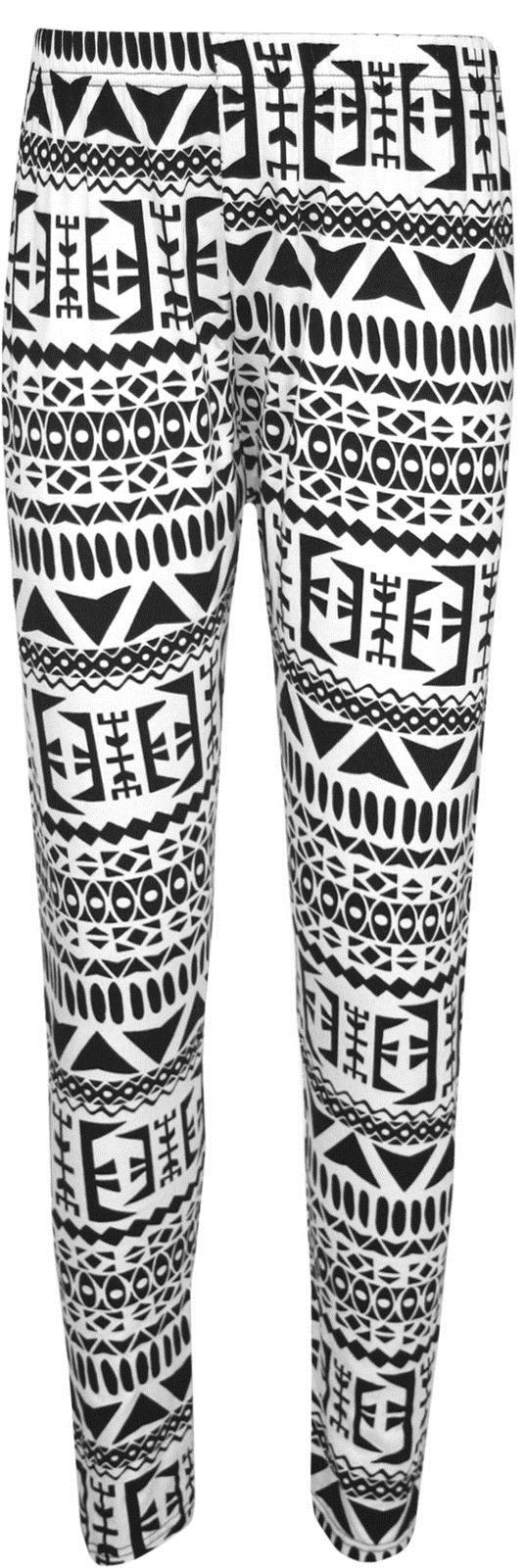 Womens Full Length Printed Leggings Skinny Yoga Trouser Casual Stretchy Pants - Picture 8 of 25