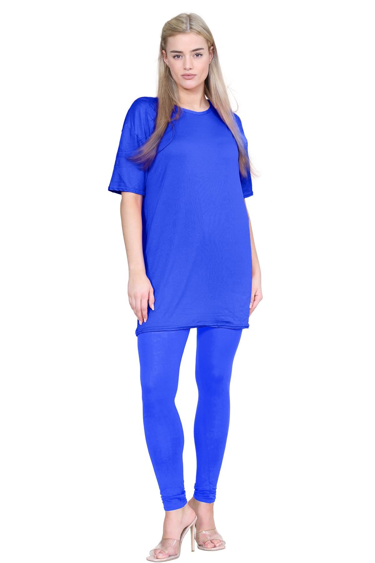 Damas Longline Suelto Camiseta Leggings Gimnasio Chándal Conjunto Coord 2 Piezas Ropa de Salón - Imagen 107 de 155