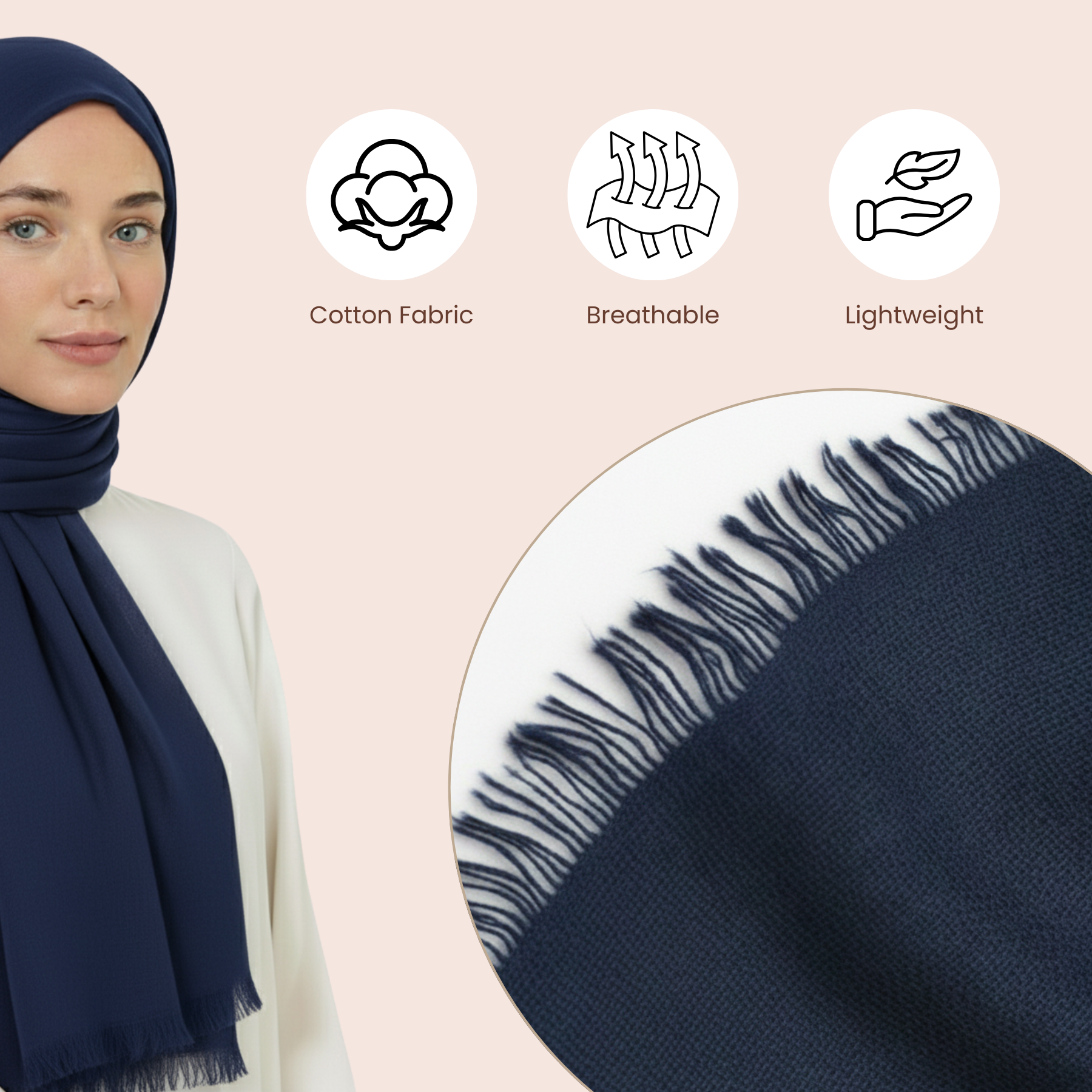Baumwolle Modal Hijab Frauen Muslim Uni Schal Weich Halstuch Stola Islamisches Kopftuch - Bild 94 von 183