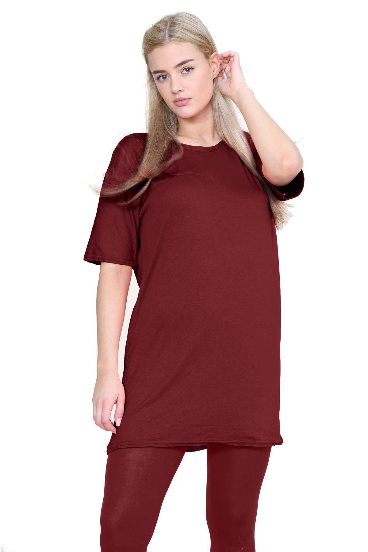 Damas Longline Suelto Camiseta Leggings Gimnasio Chándal Conjunto Coord 2 Piezas Ropa de Salón - Imagen 143 de 155