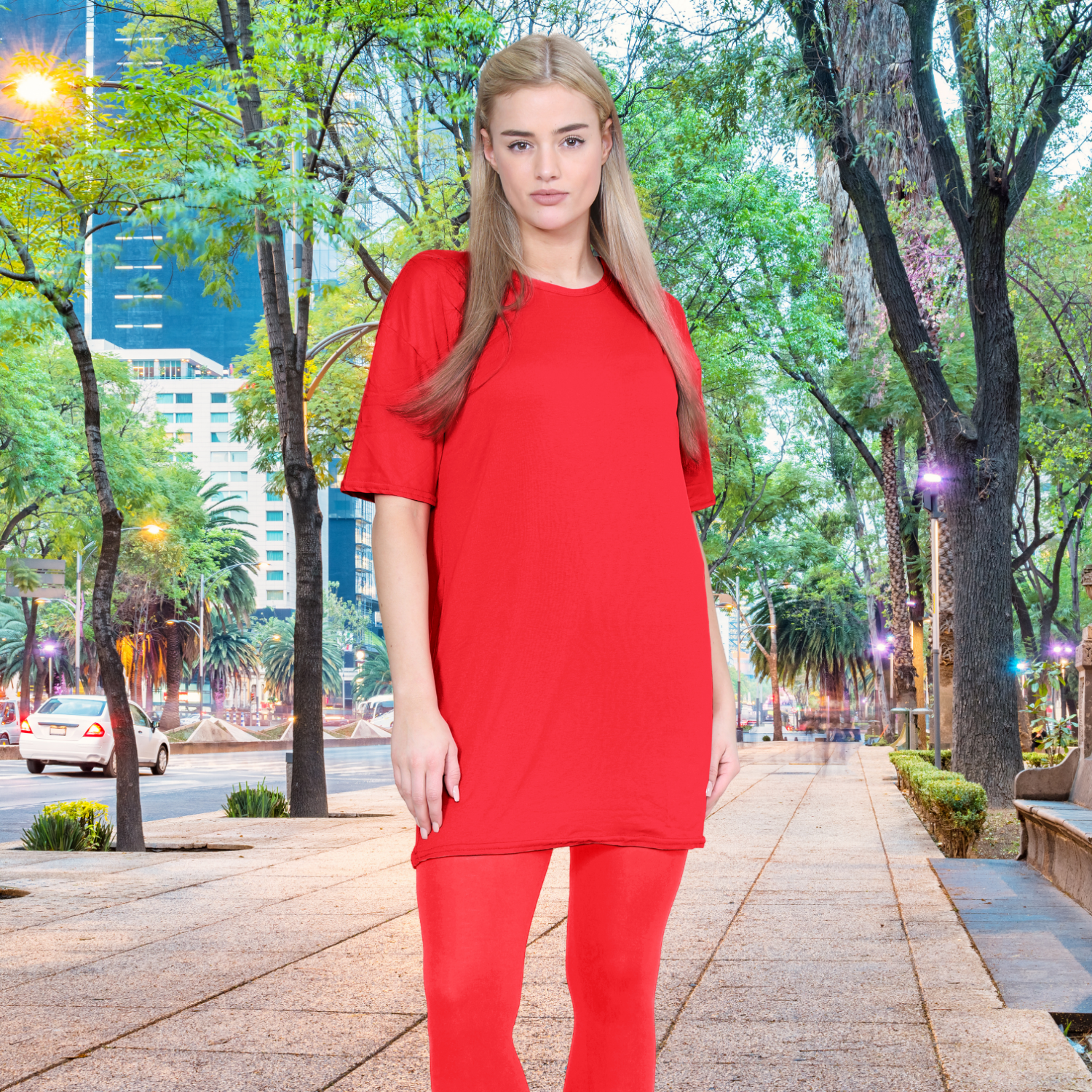Damas Longline Suelto Camiseta Leggings Gimnasio Chándal Conjunto Coord 2 Piezas Ropa de Salón - Imagen 106 de 155