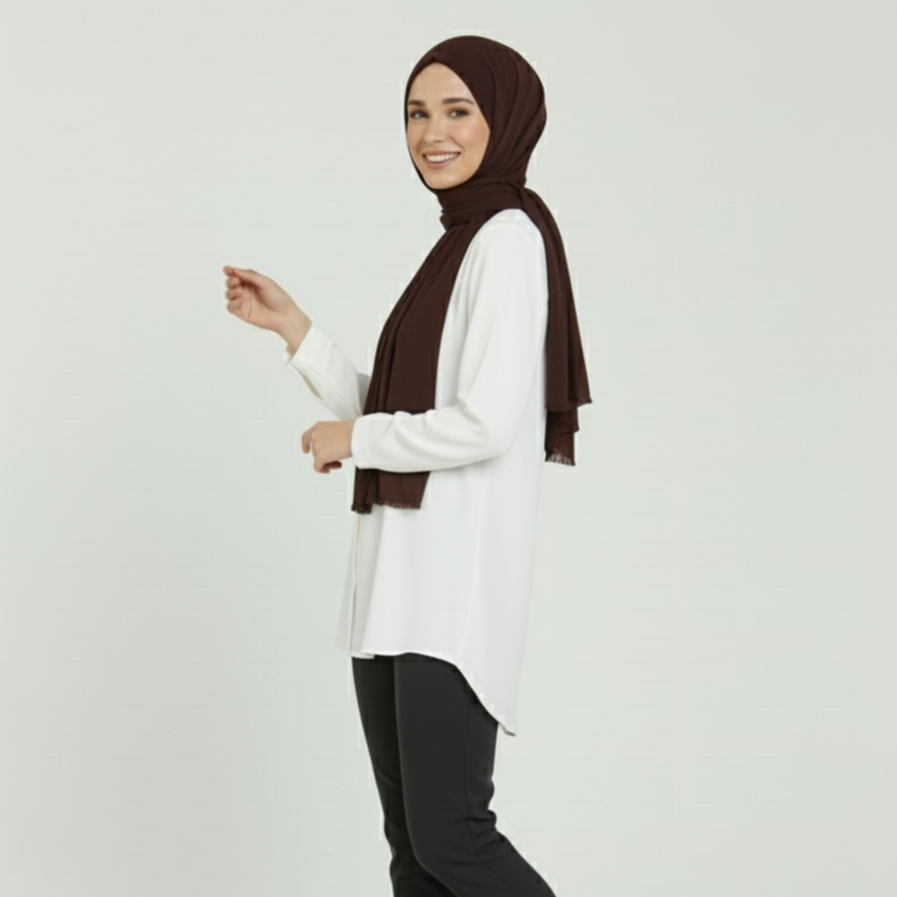 Baumwolle Modal Hijab Frauen Muslim Uni Schal Weich Halstuch Stola Islamisches Kopftuch - Bild 40 von 183