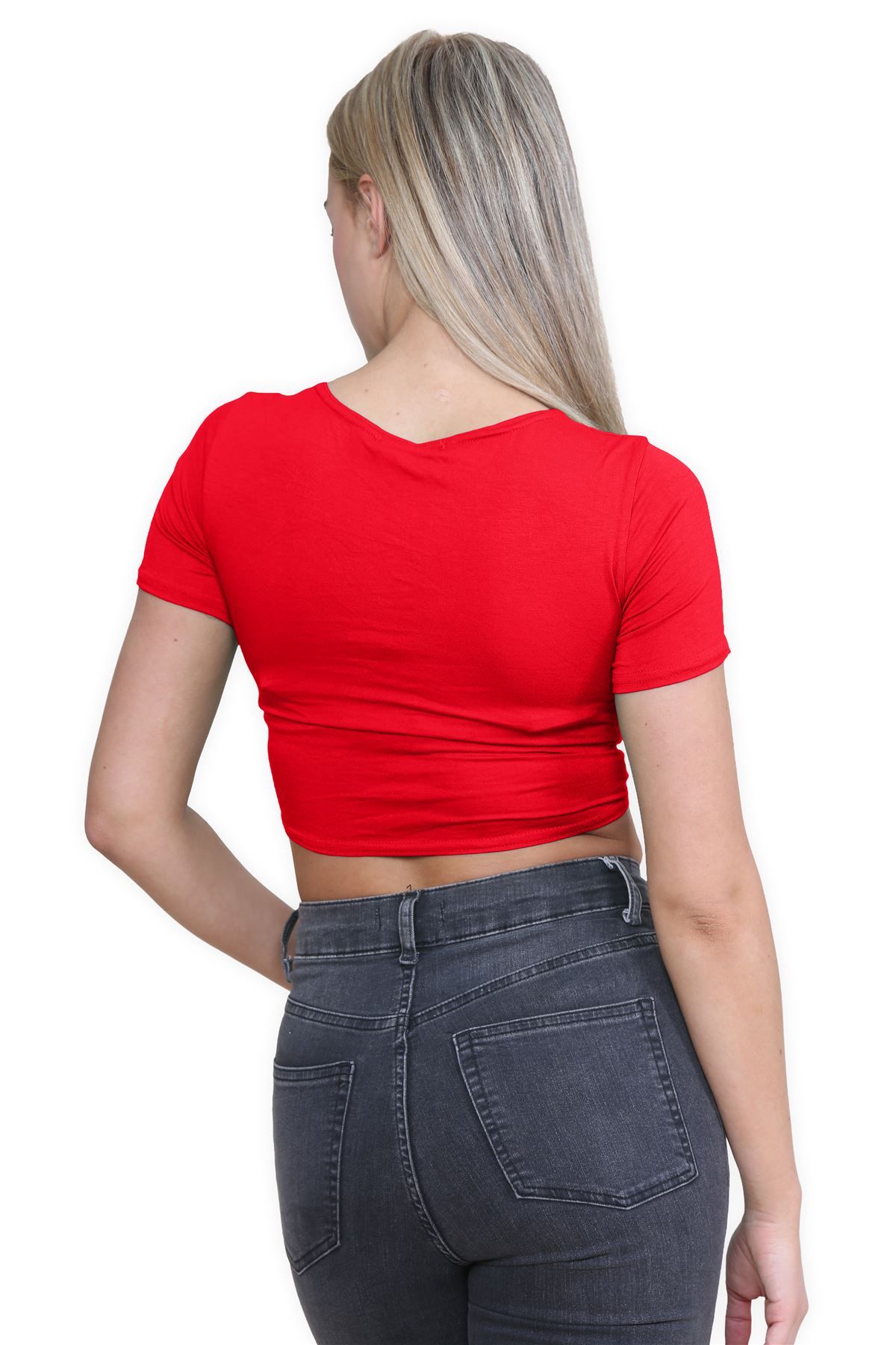 Damen-Cardigan Kurzarm vorne zum Binden einfach Bolero Achselzucken lässig bauchfrei Oberteil - Bild 88 von 133